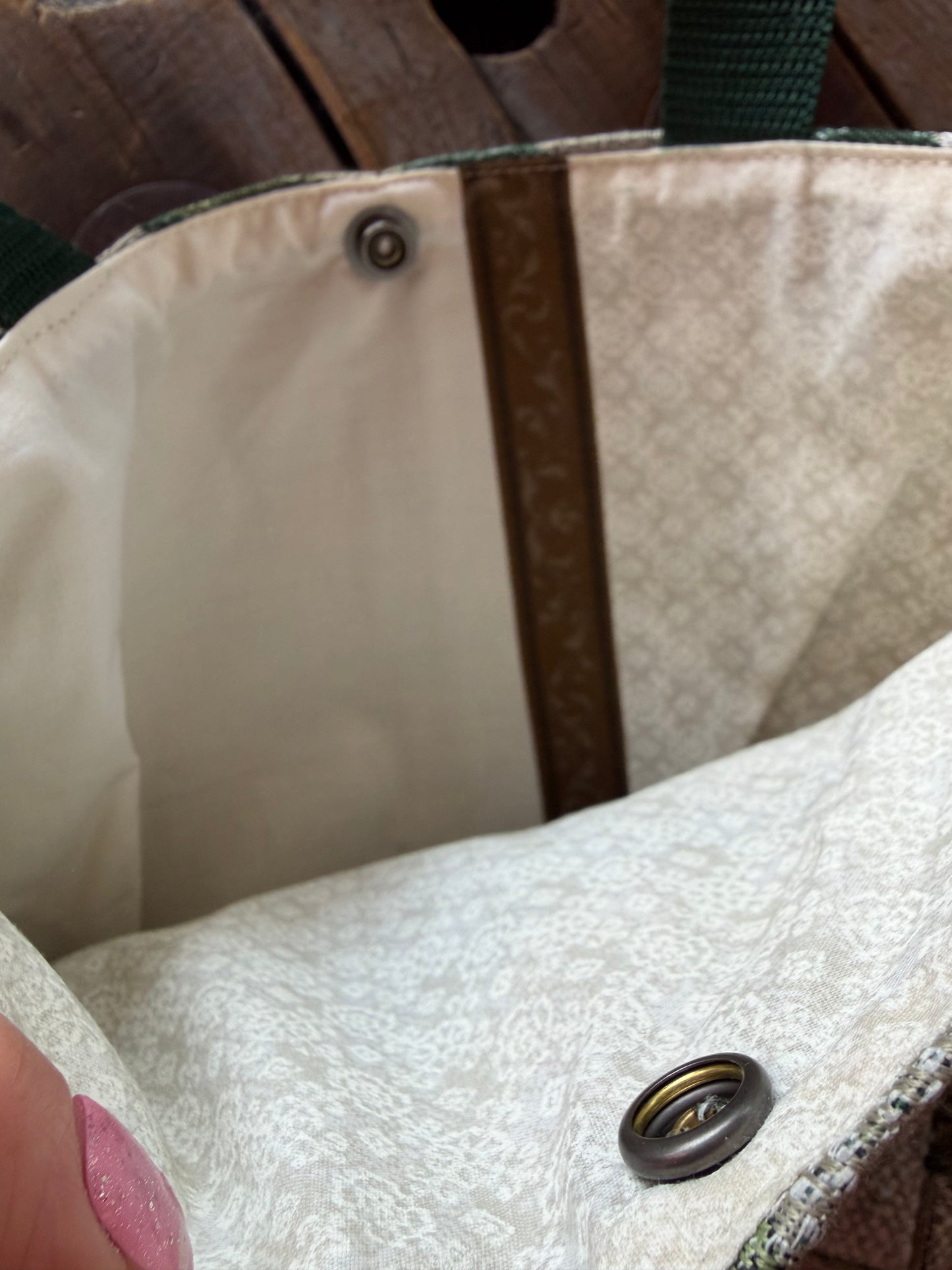 Sac à projet par Simone Gagné - Vert Étiquette Sweet Life