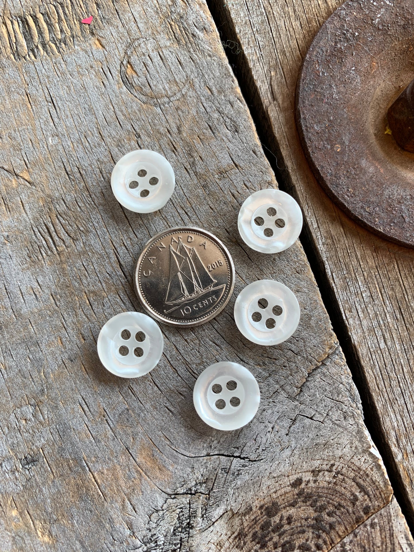 LIQUIDATION - Bouton blancs 1.2cm