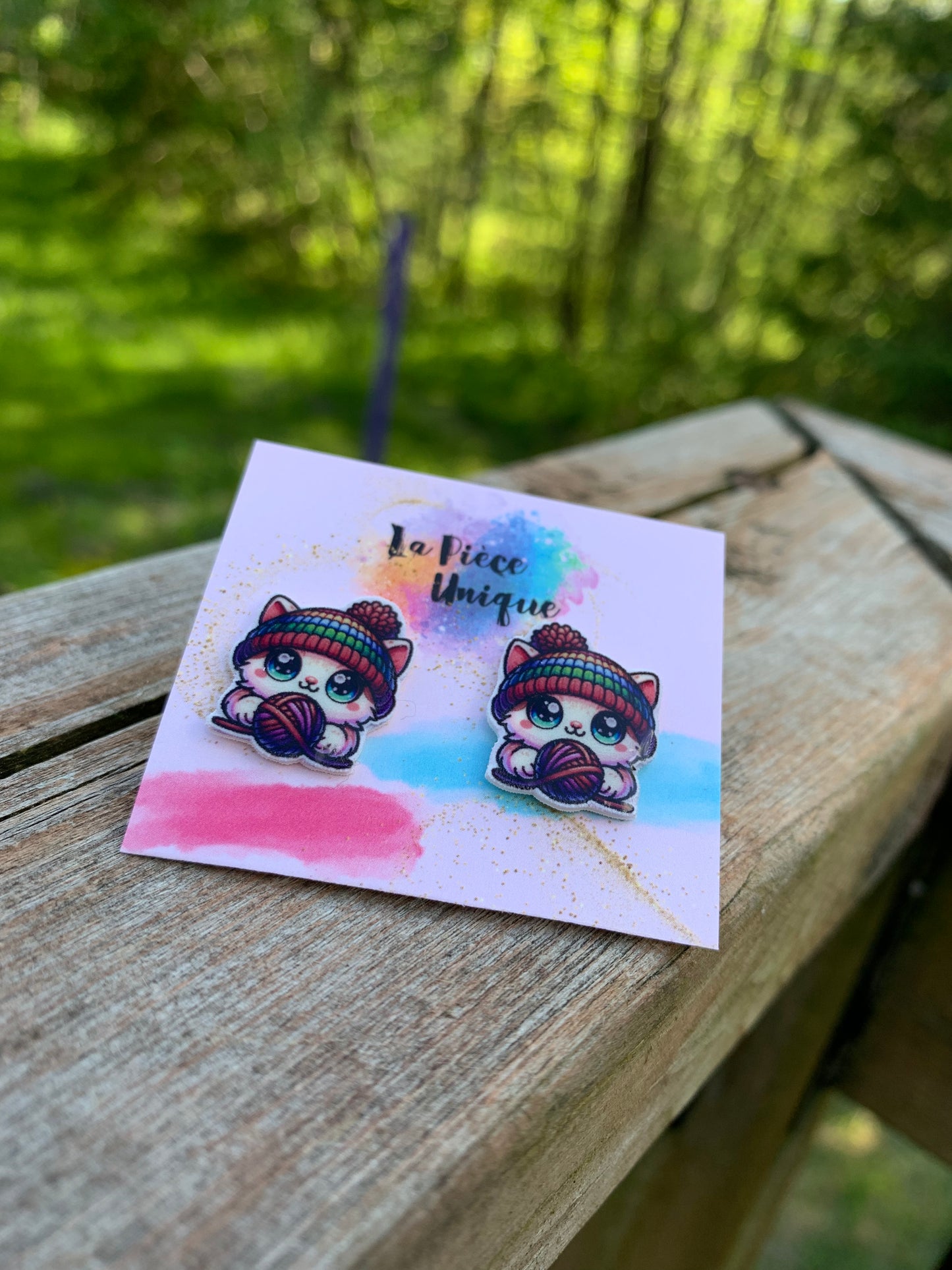 Boucles d’oreilles - Pacha le Chat - par La Pièce Unique
