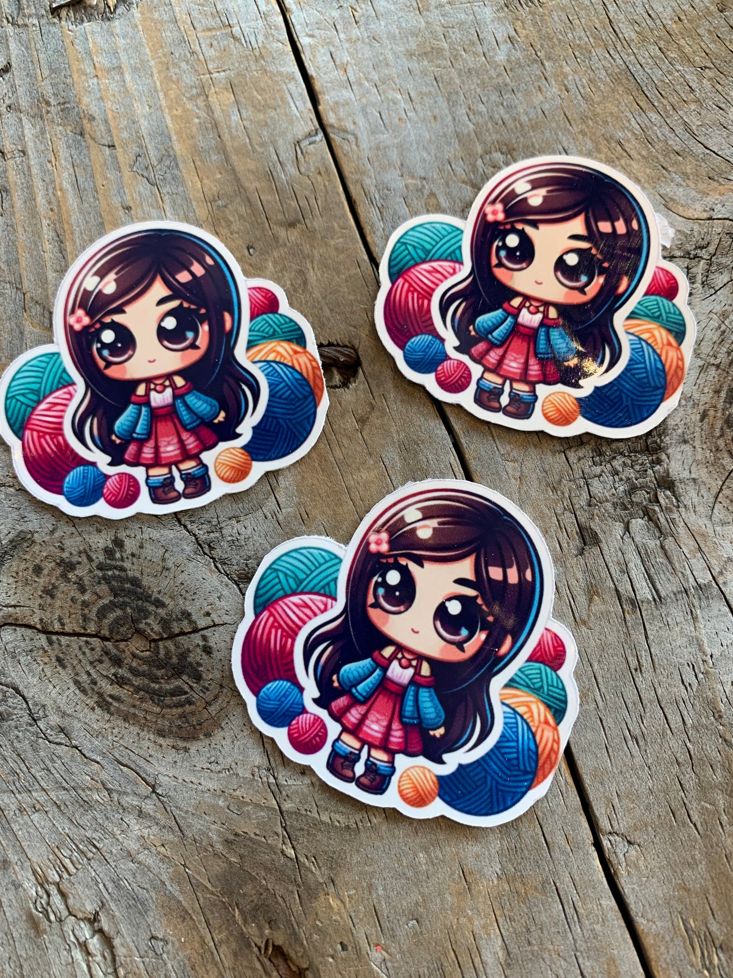 Autocollant - Arlène et sa laine - par La Pièce Unique