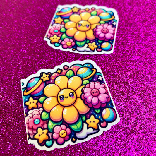 Autocollant - Flower Power - par La Pièce Unique (Élya)