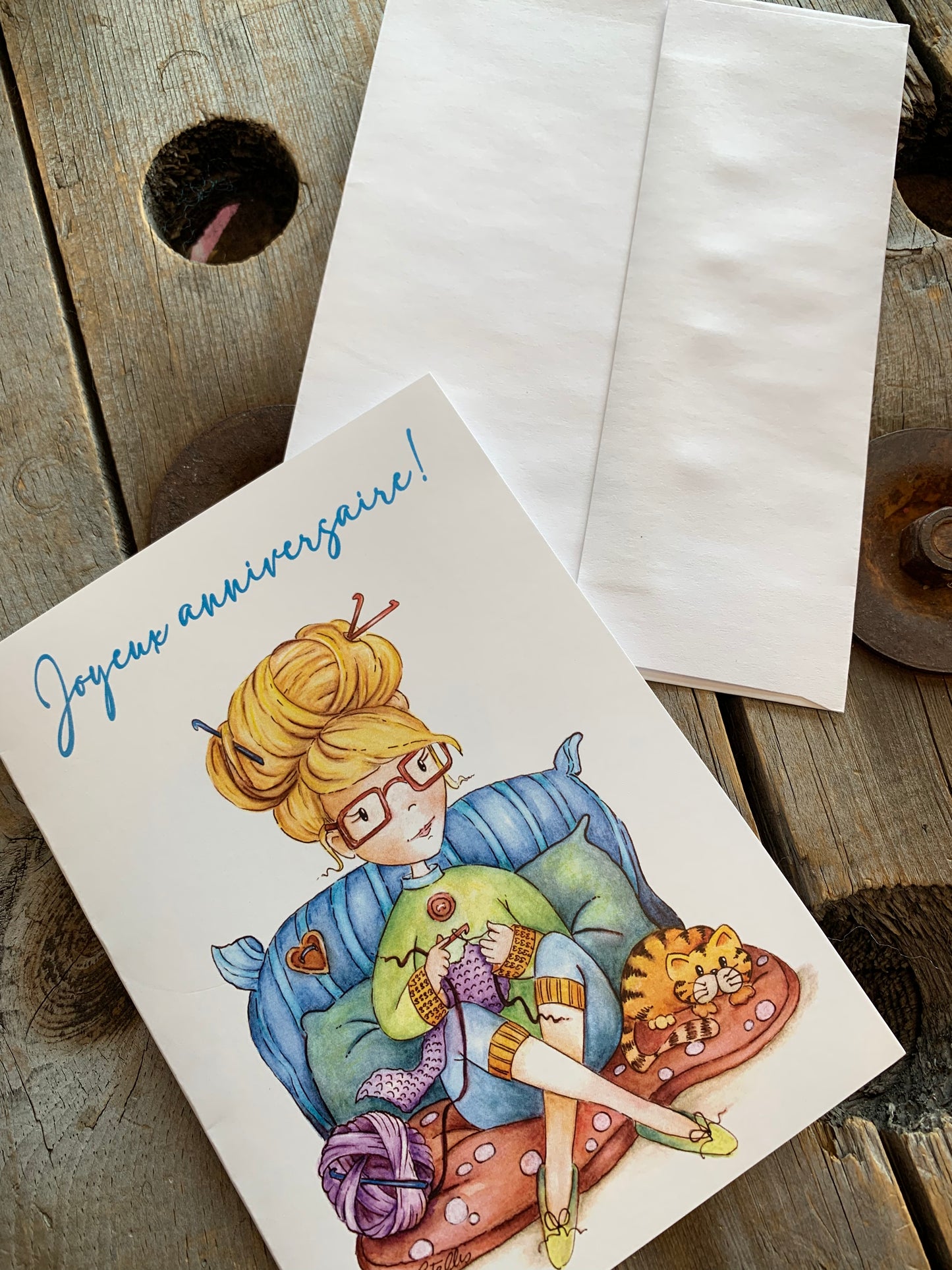 Cartes de Souhaits - La crocheteuse