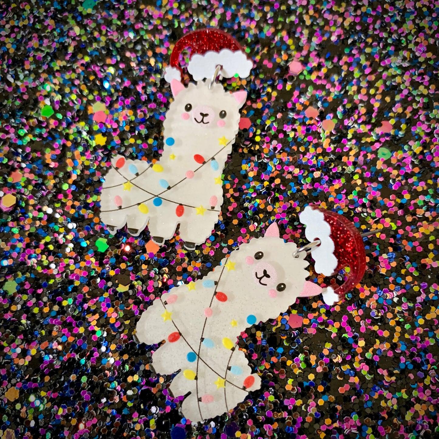 Boucles d’oreilles Alpagas de Noël