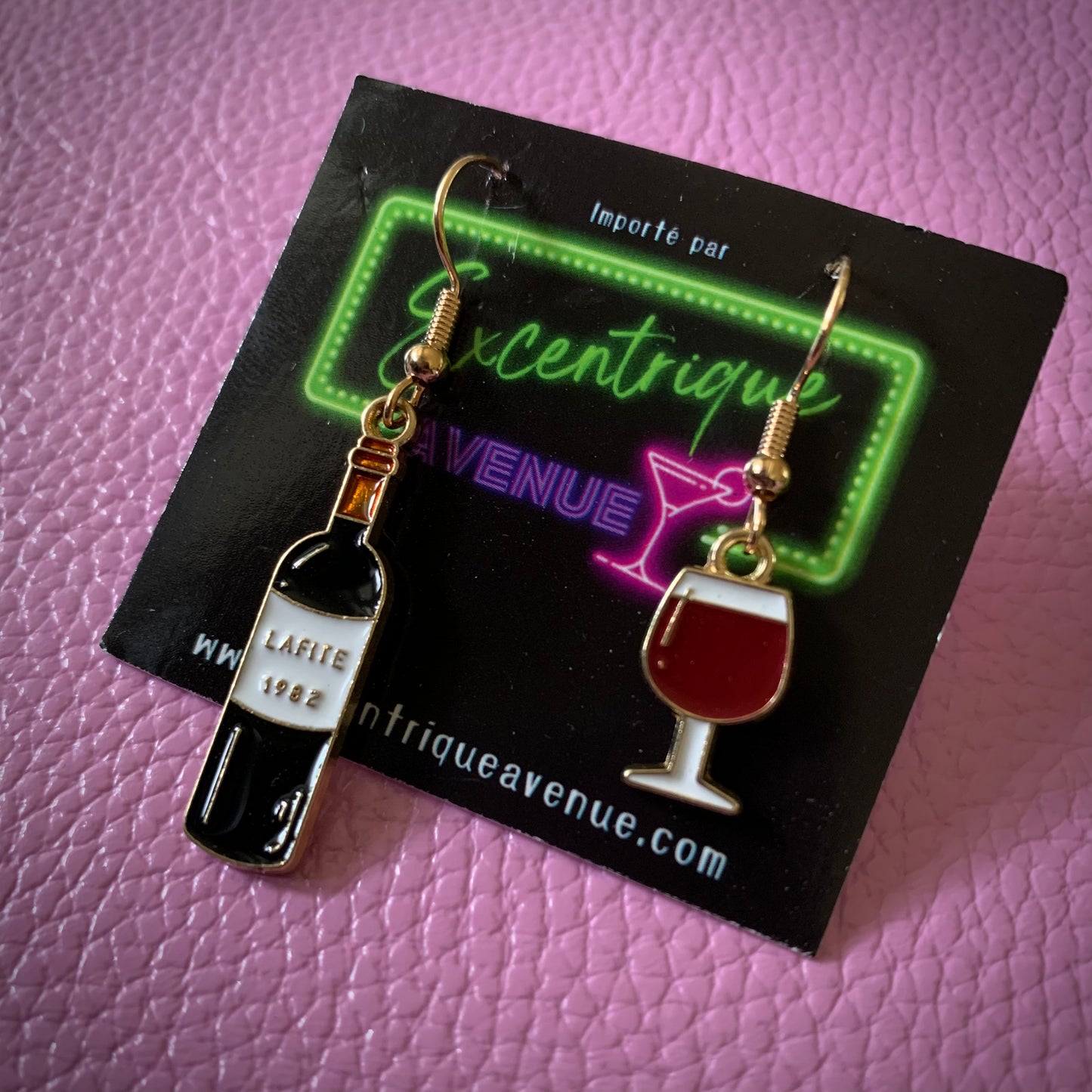 Boucles d’oreilles Vin & coupe