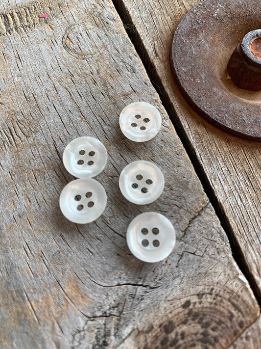 LIQUIDATION - Bouton blancs 1.2cm