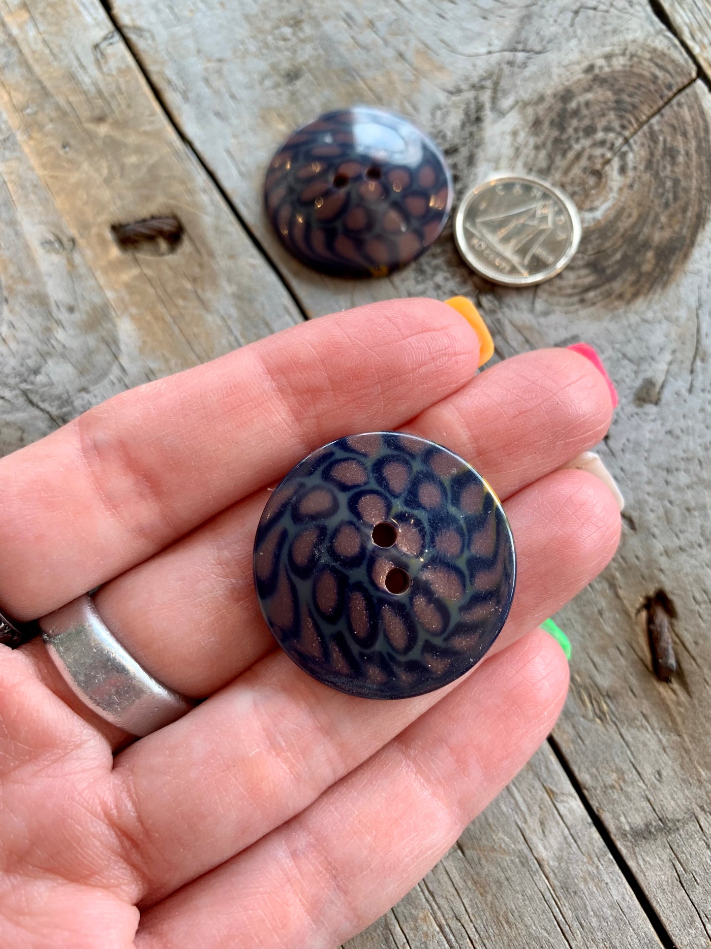 💲 LIQUIDATION 💲 Boutons à motifs mauves 3cm / purple print buttons 1 1/8"