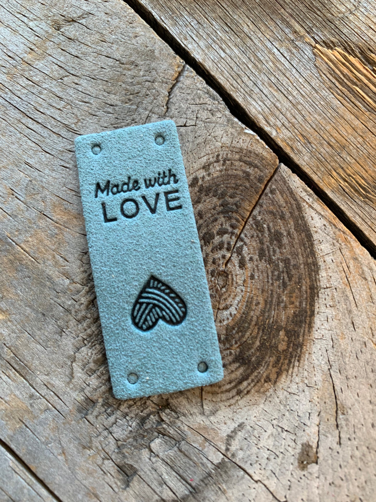 Étiquettes à projet - Made With Love & coeur balle de laine