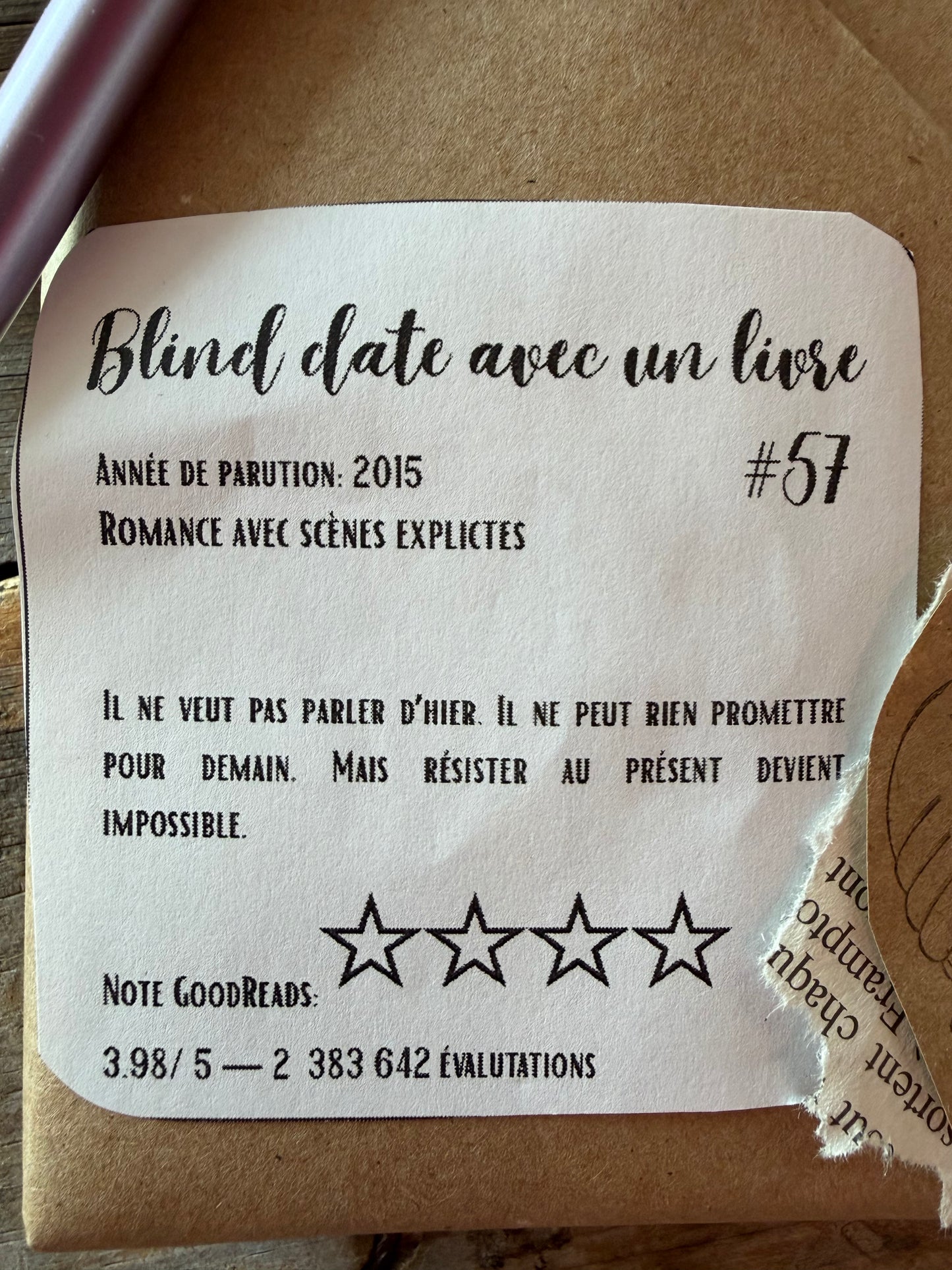 Blind date avec un Livre - #57