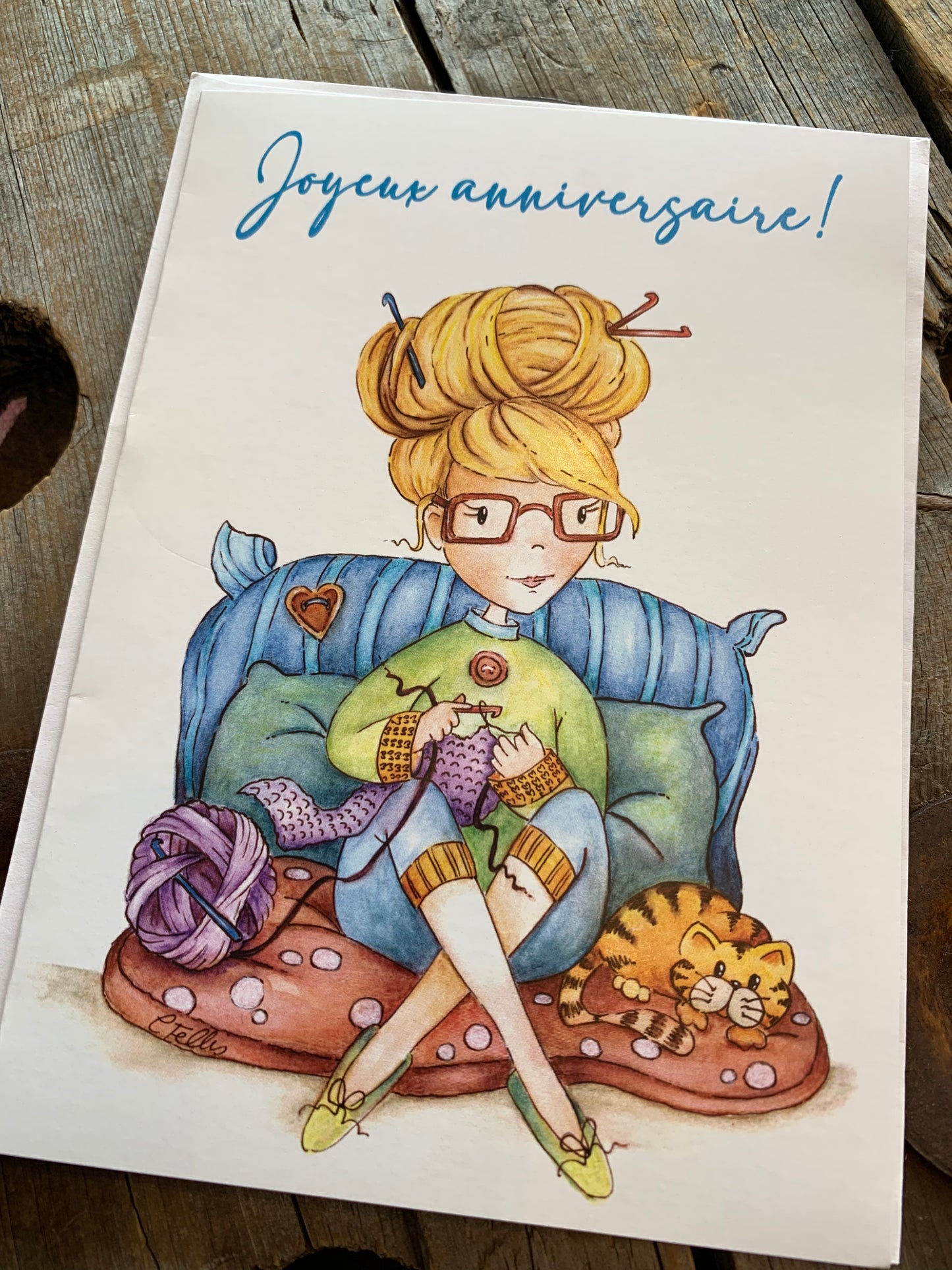 Cartes de Souhaits - La crocheteuse