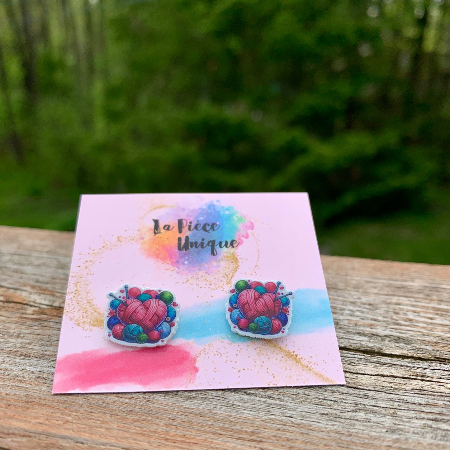 Boucles d’oreilles - Laine Love - par La Pièce Unique