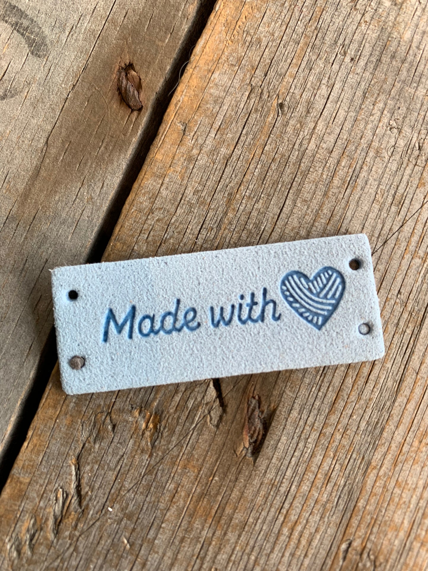 Étiquettes à projet - Made With & coeur balle de laine