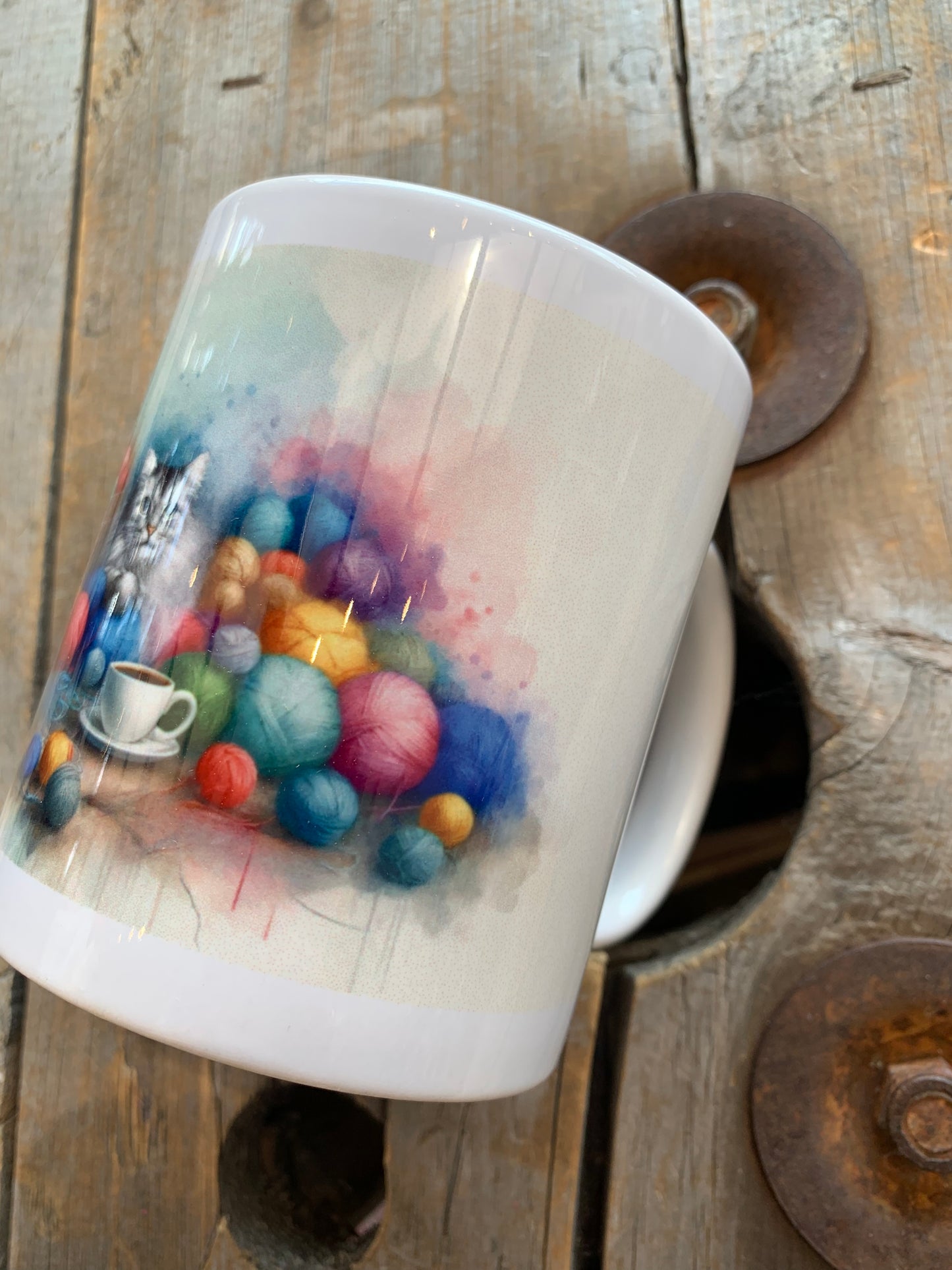 Tasse Mon chat, ma laine, mon café!