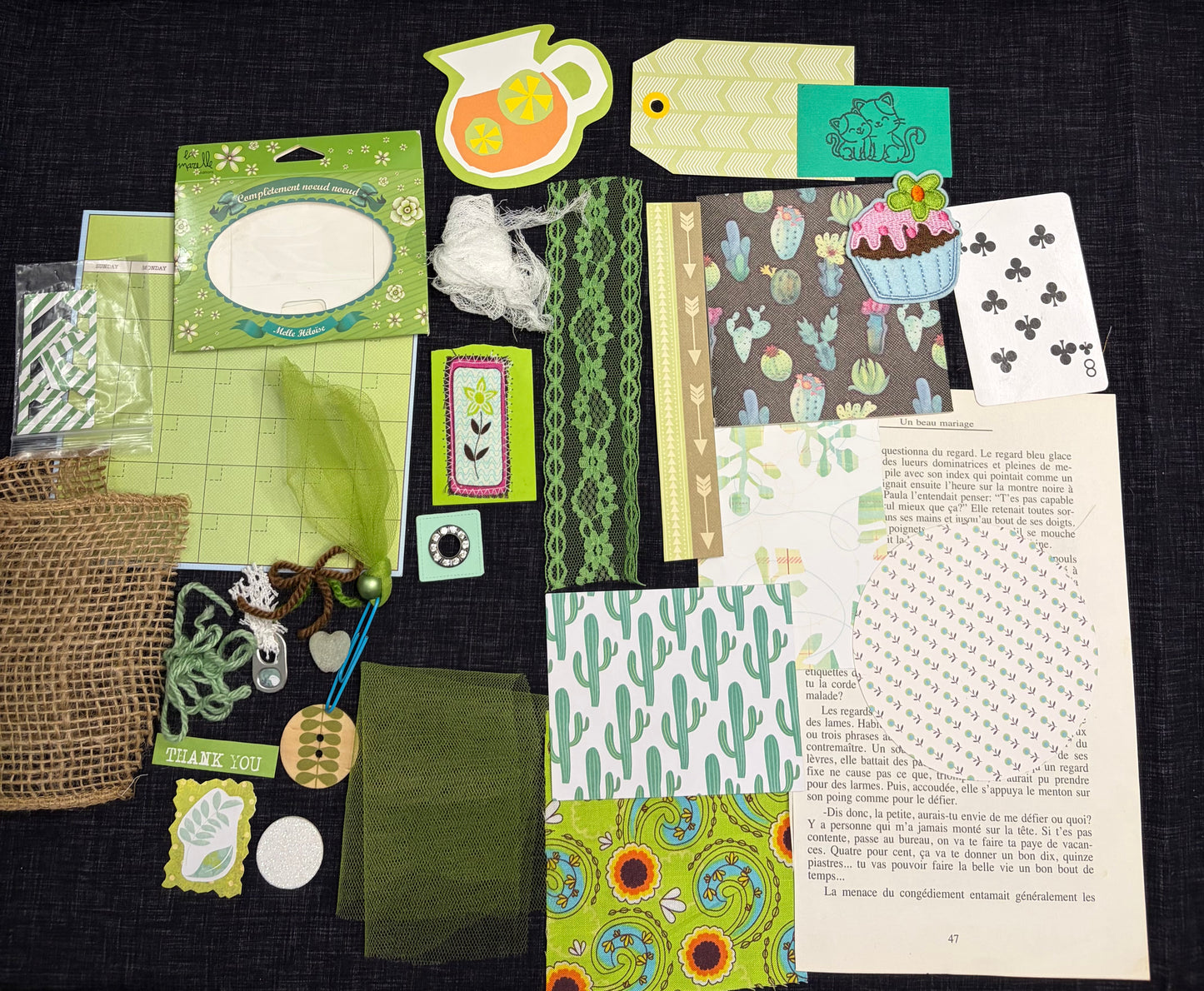 Ensemble de 30 items variés pour junk journal et +