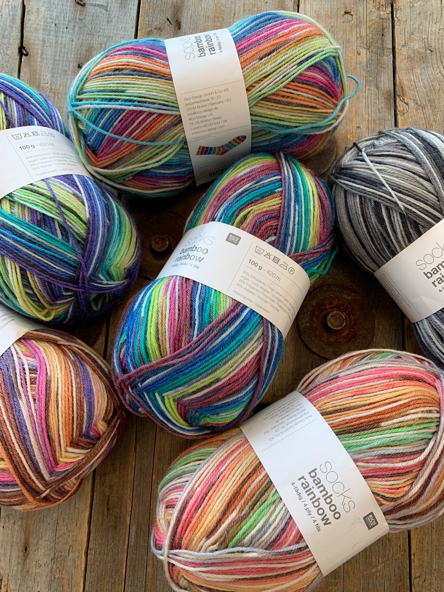 Rico Design - Socks - Bamboo Rainbow