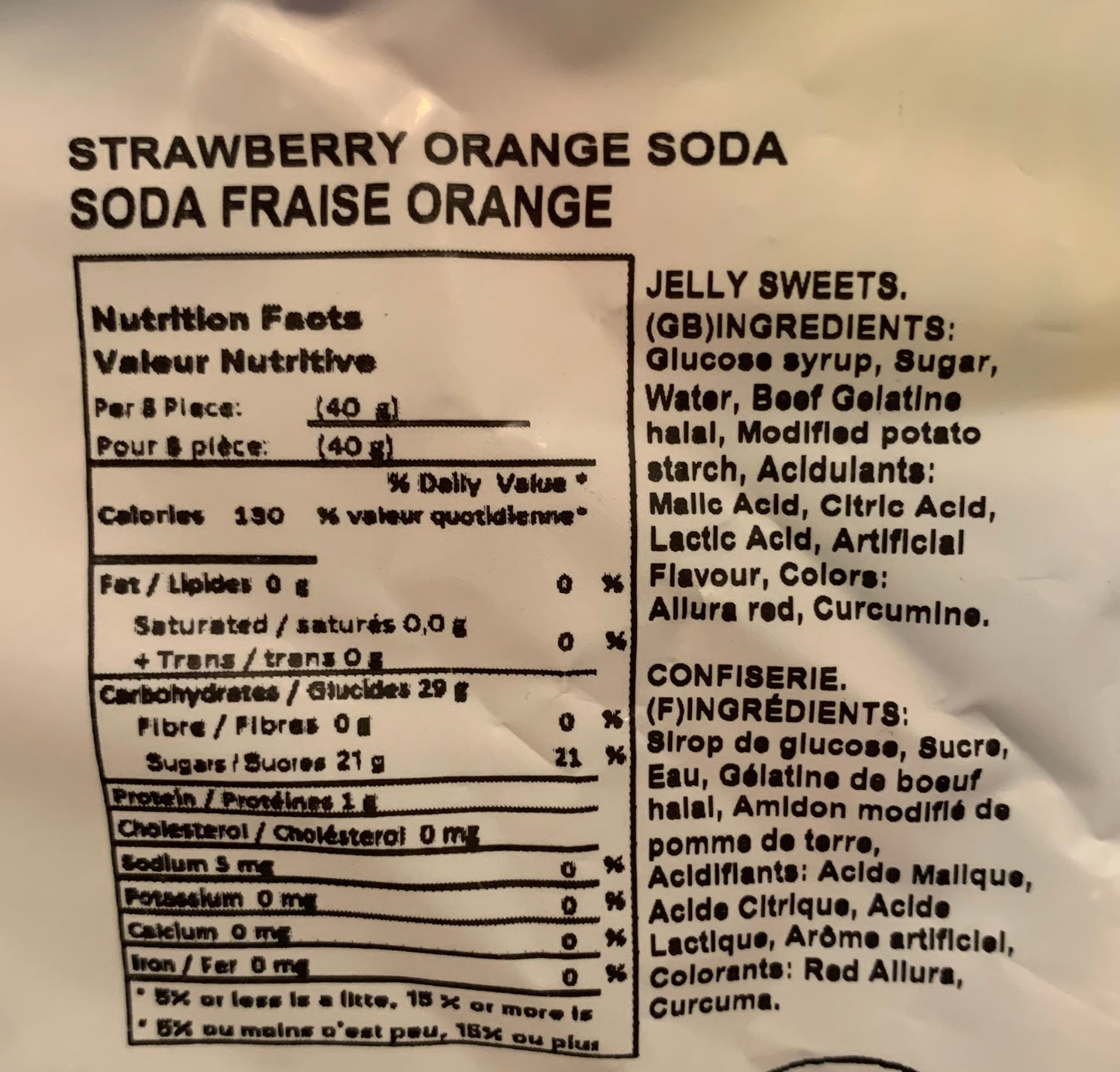 Soda fraise et orange - 150 gr