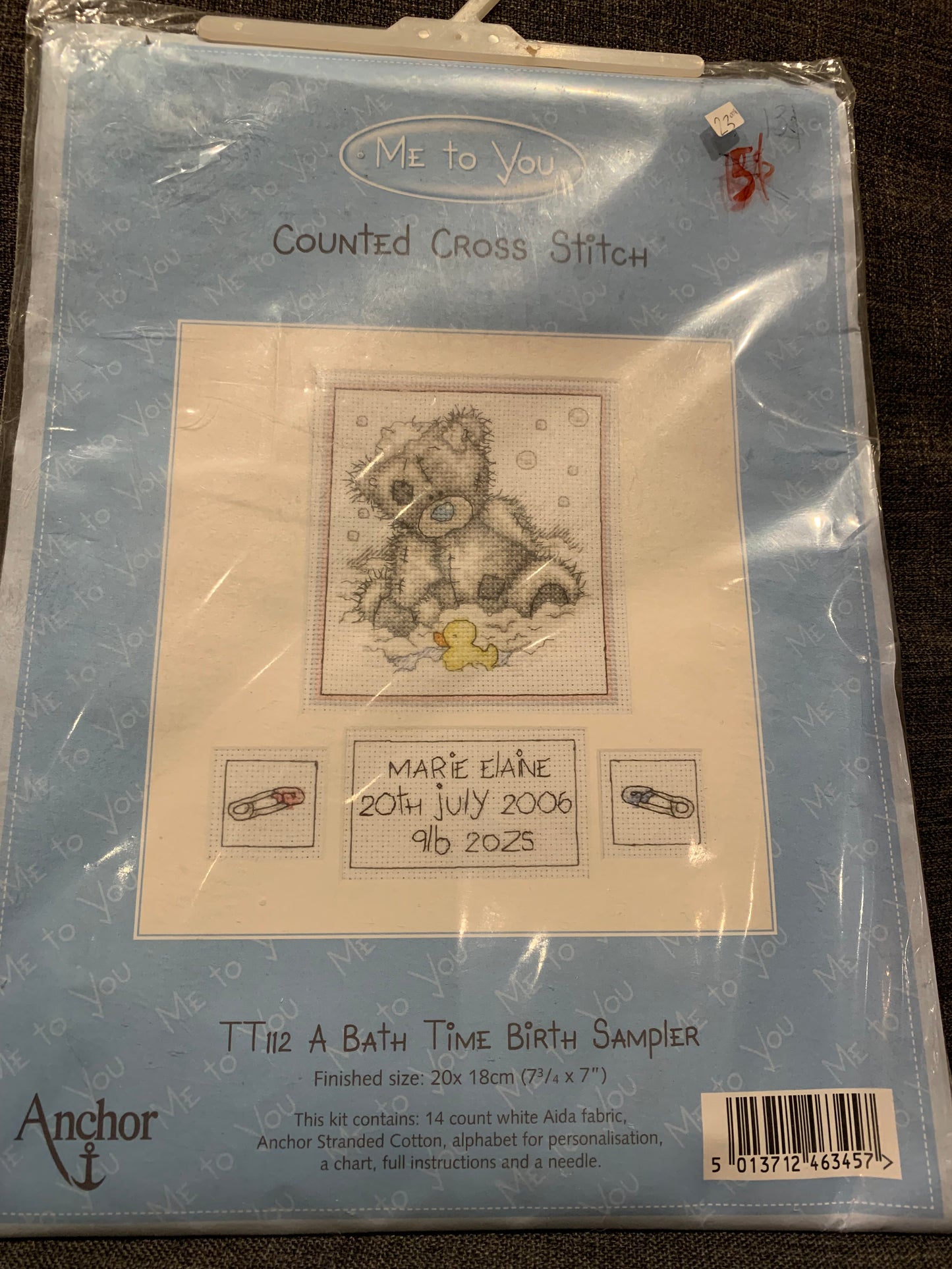 LIQUIDATION- Point de croix compté Registre de naissance ‘l’heure du bain’