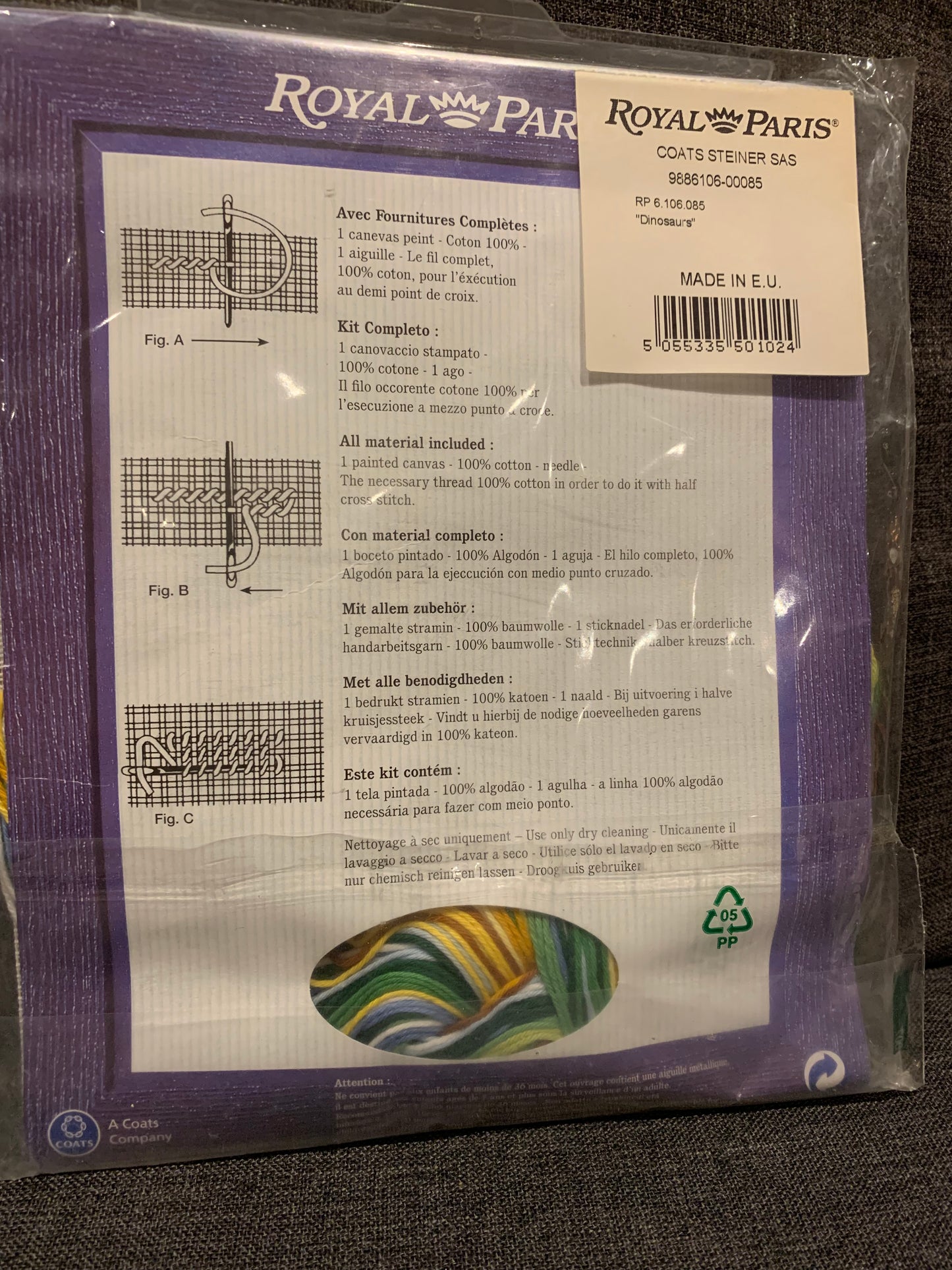 LIQUIDATION- petit point Dinosaure