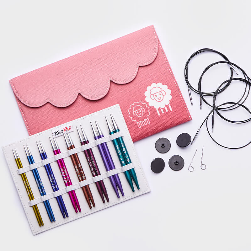 Knit Pro - ZING ensemble d'aiguilles circulaires interchangeables - Deluxe