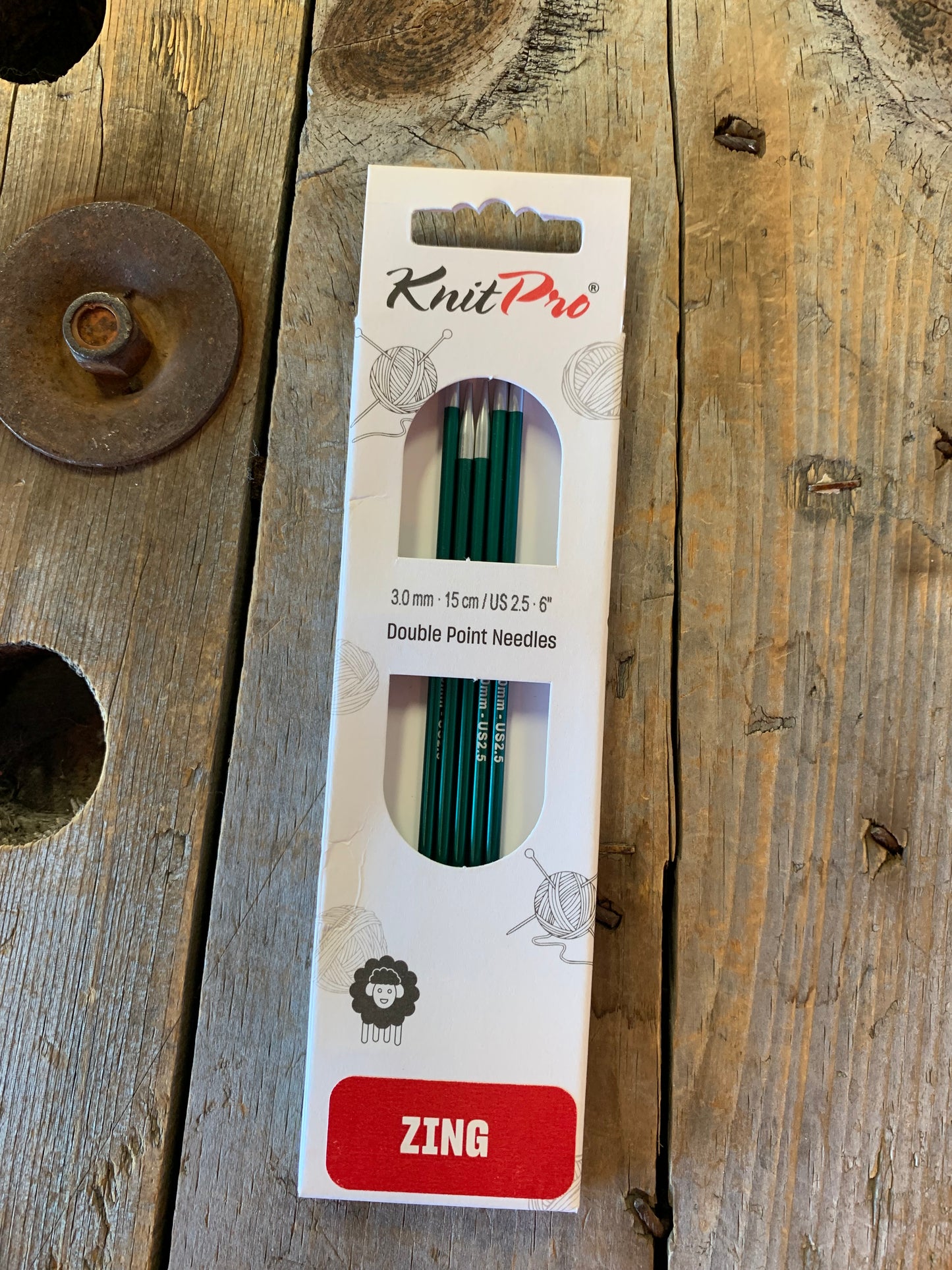 Knit Pro (Knitter’Pride) - ZING doubles pointes en aluminium / double pointed needles