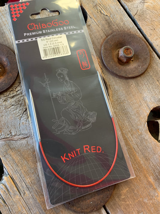 ChiaoGoo Red Lace 9" circulaires fixes