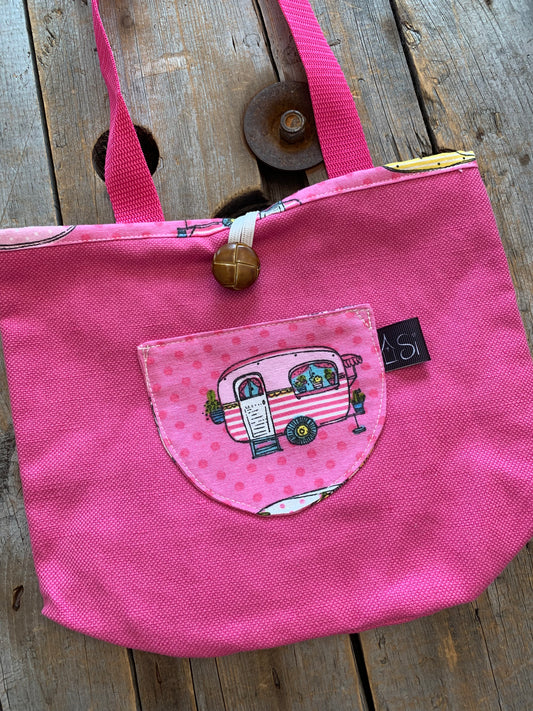 Sac à projet par Simone Gagné - Roulotte rose