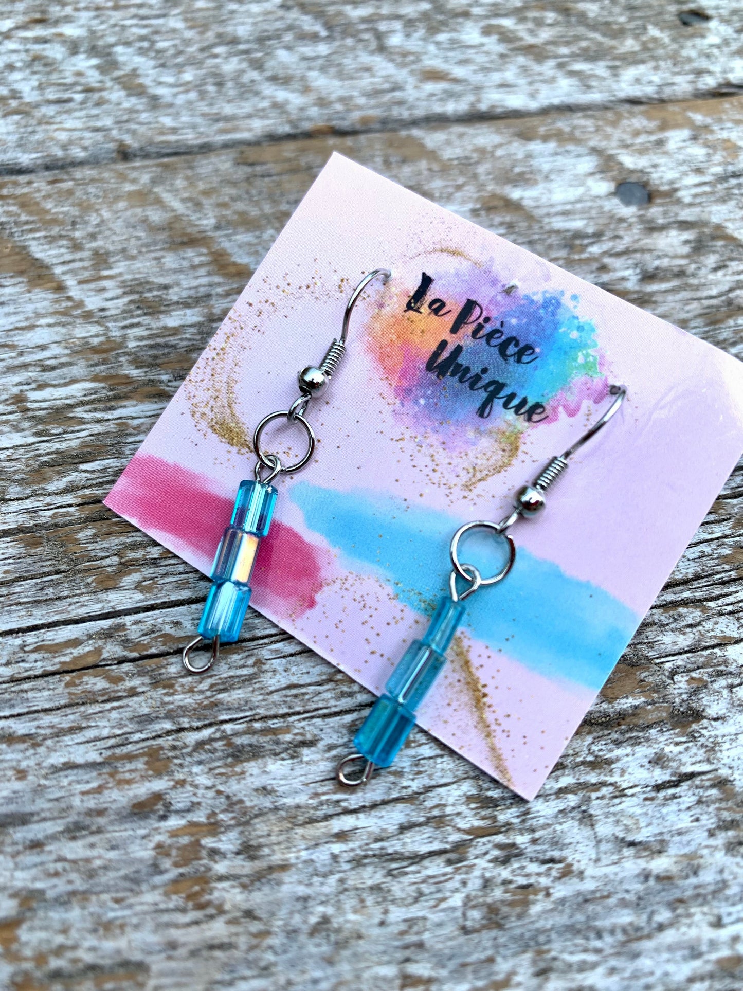 Boucles d’oreilles en perles - Courtes ( +/- 2,5cm ) Par La Pièce Unique