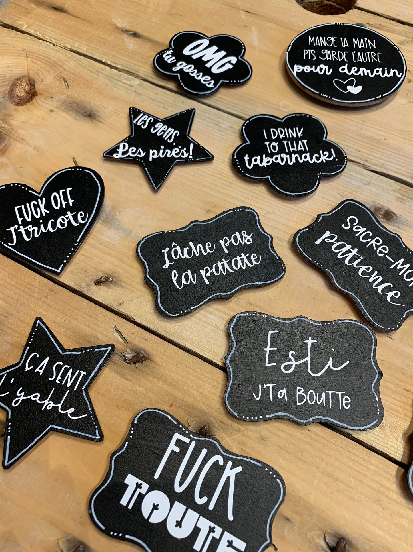 Aimants avec citations par La Pièce Unique