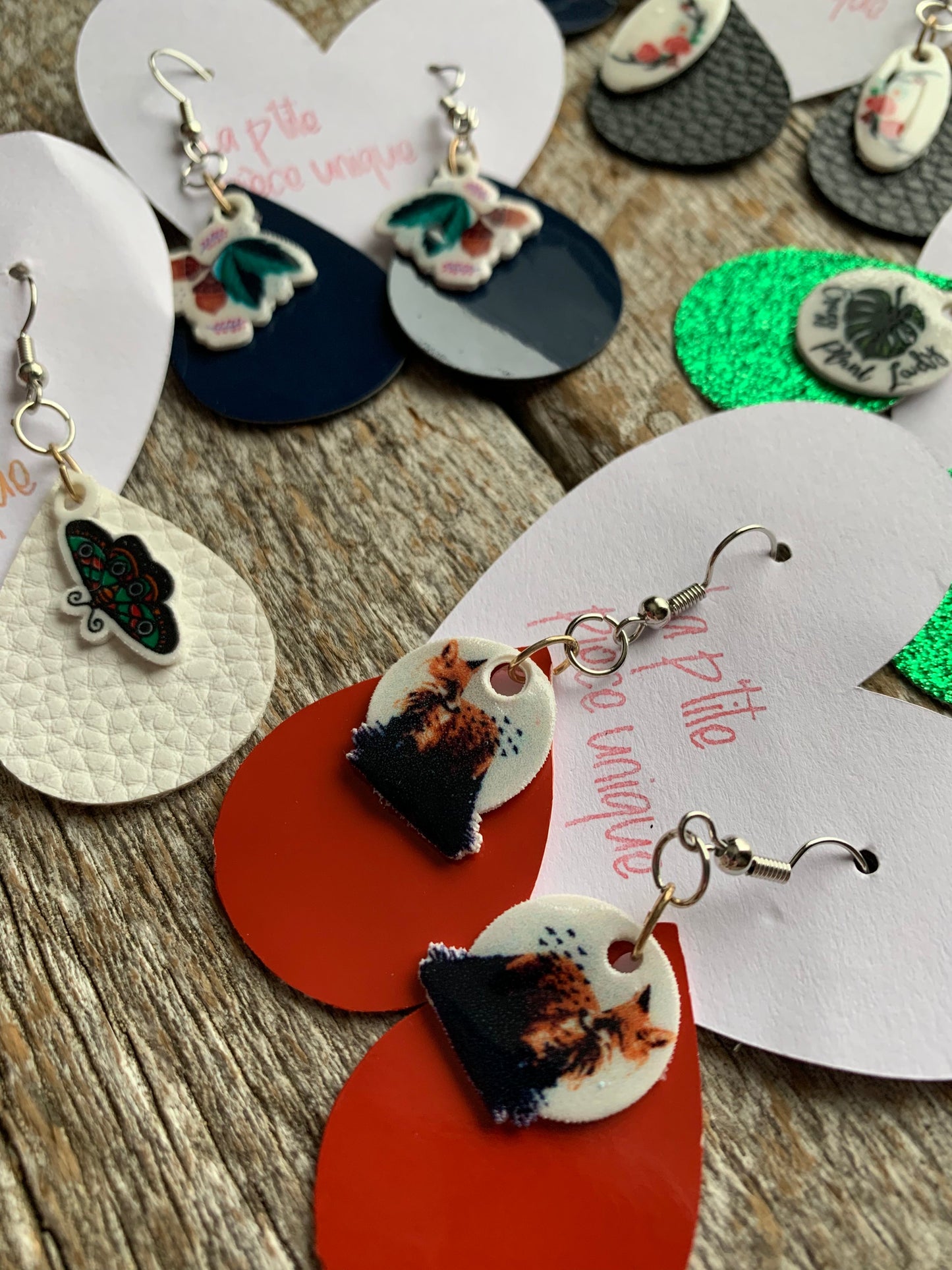 Boucles d’oreilles Cuirette & image par La Pièce Unique