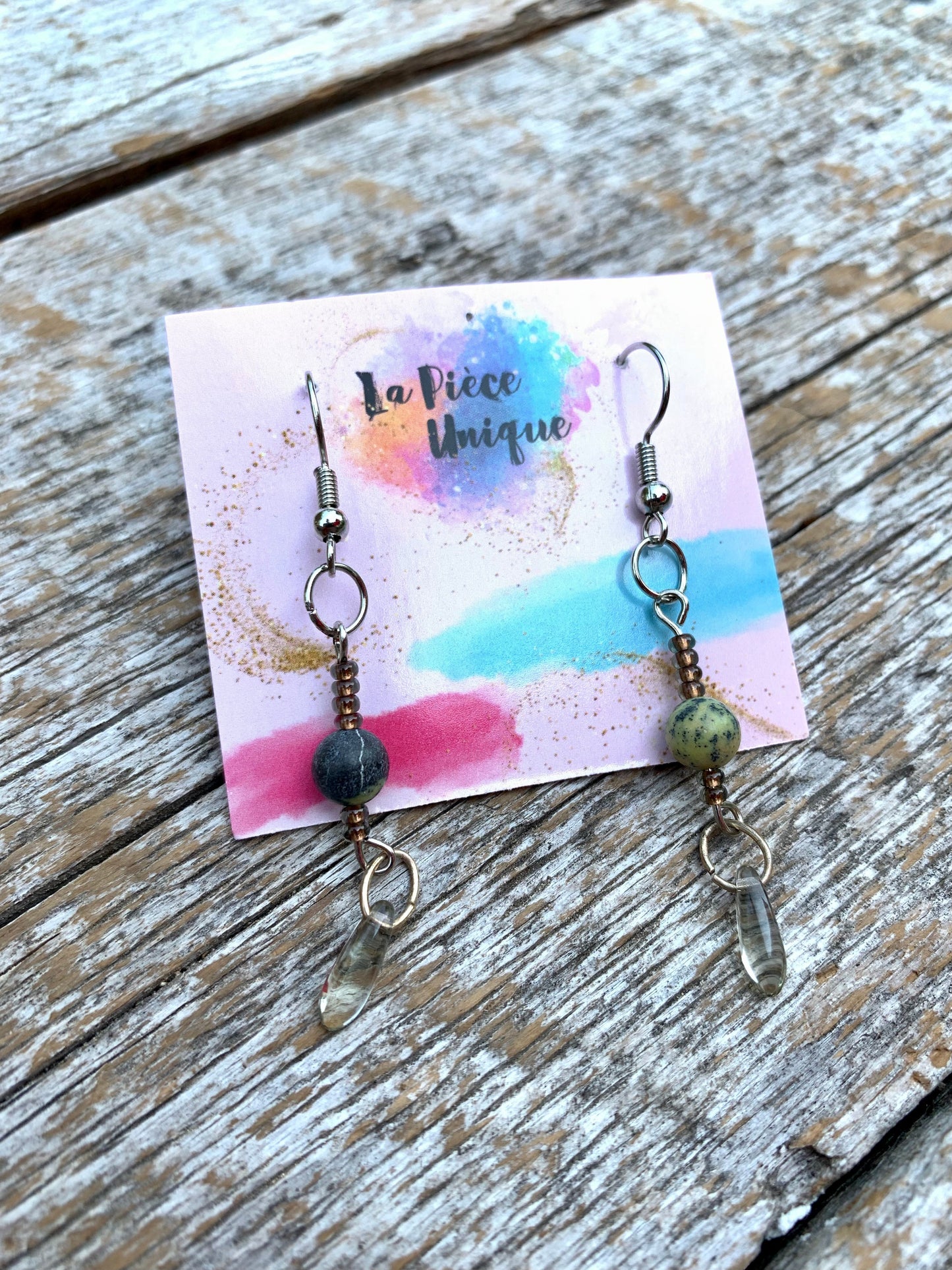 Boucles d’oreilles en perles - Longues (4,5cm & +) par La Pièce Unique