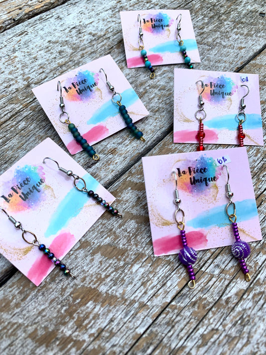 Boucles d’oreilles en perles - Moyennes ( +/- 3cm ) par La Pièce Unique