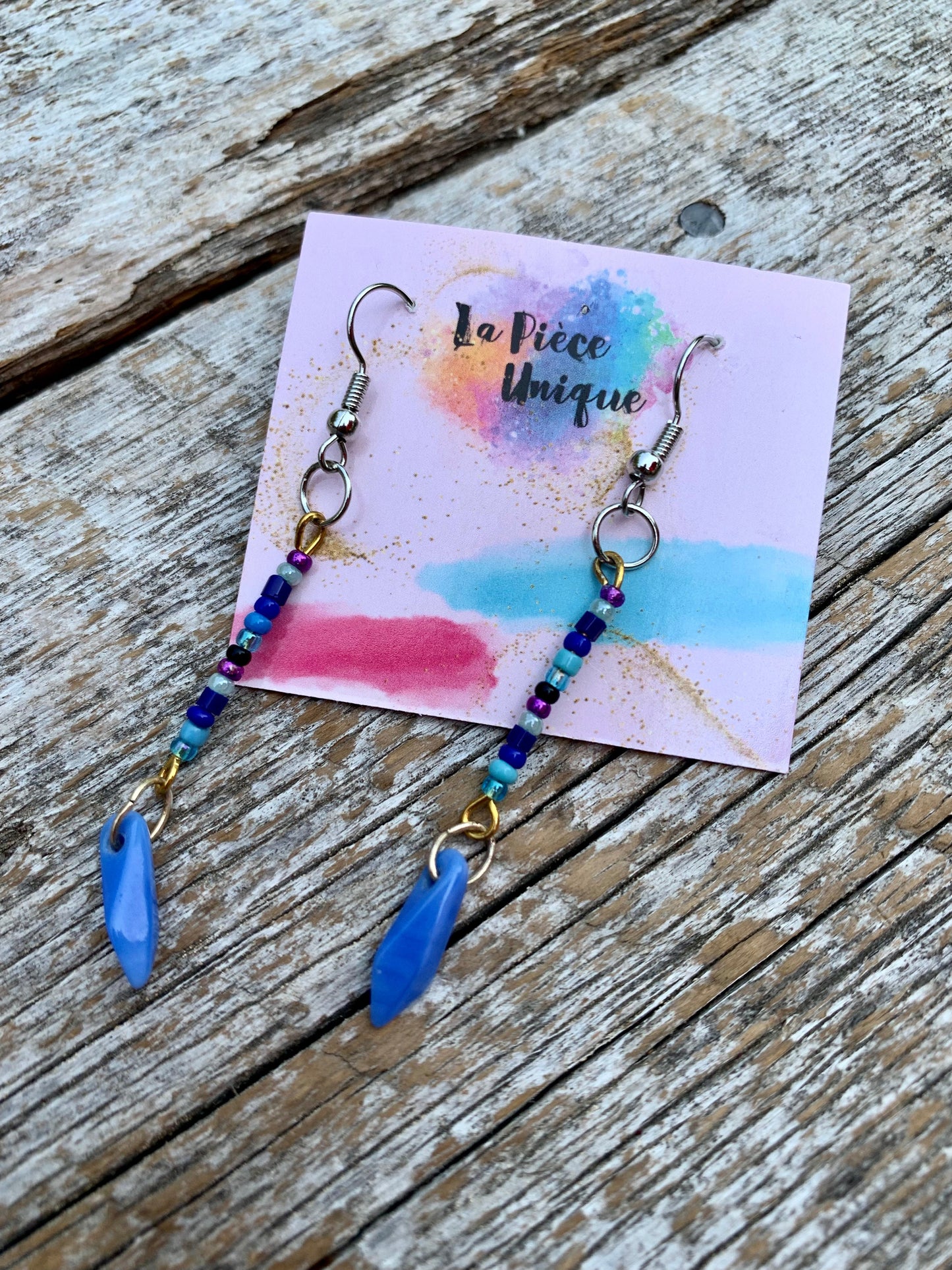 Boucles d’oreilles en perles - Longues (4,5cm & +) par La Pièce Unique
