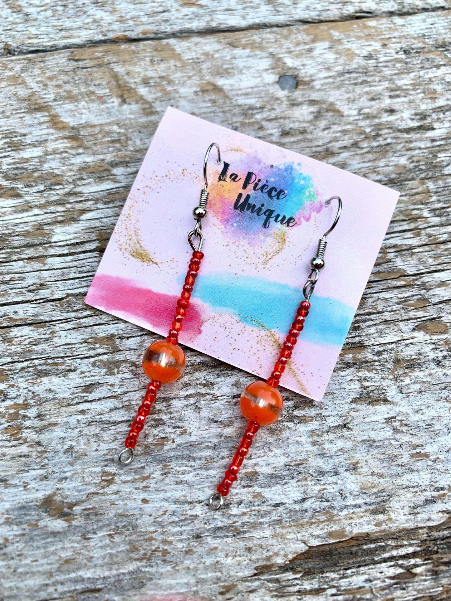 Boucles d’oreilles en perles - Longues (4,5cm & +) par La Pièce Unique
