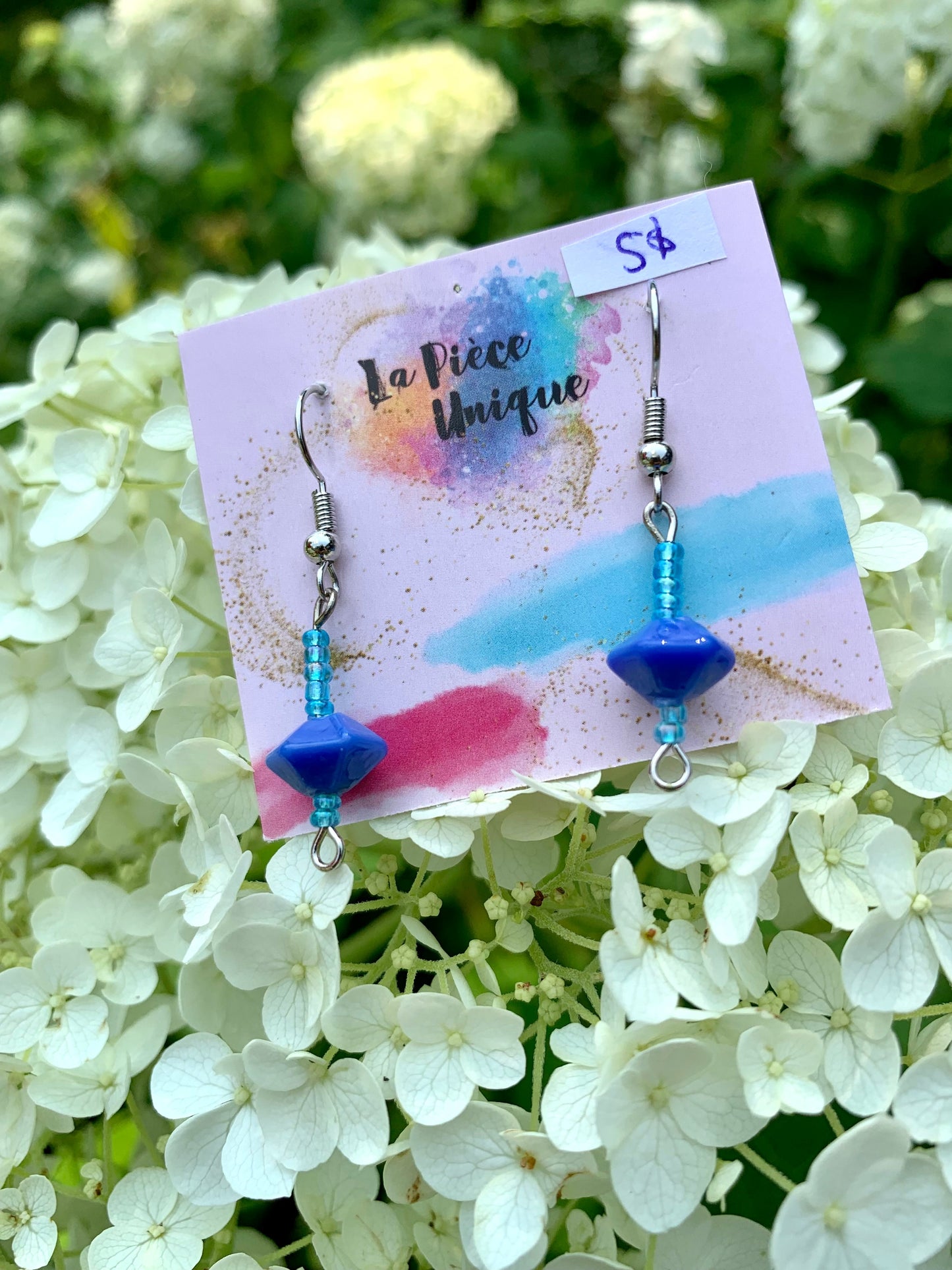 Boucles d’oreilles en perles - Courtes ( +/- 2,5cm ) Par La Pièce Unique