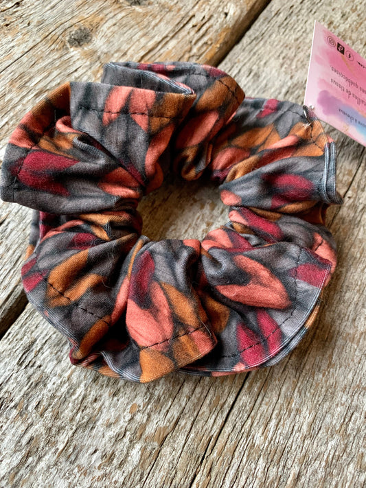 Chouchou - Mailles orange, brun & rouge - Par La Pièce Unique - Élya