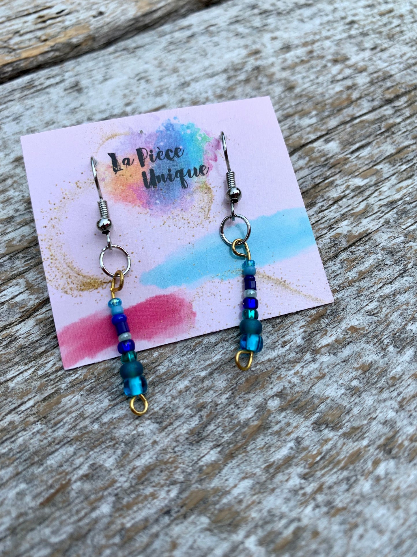 Boucles d’oreilles en perles - Moyennes ( +/- 3cm ) par La Pièce Unique
