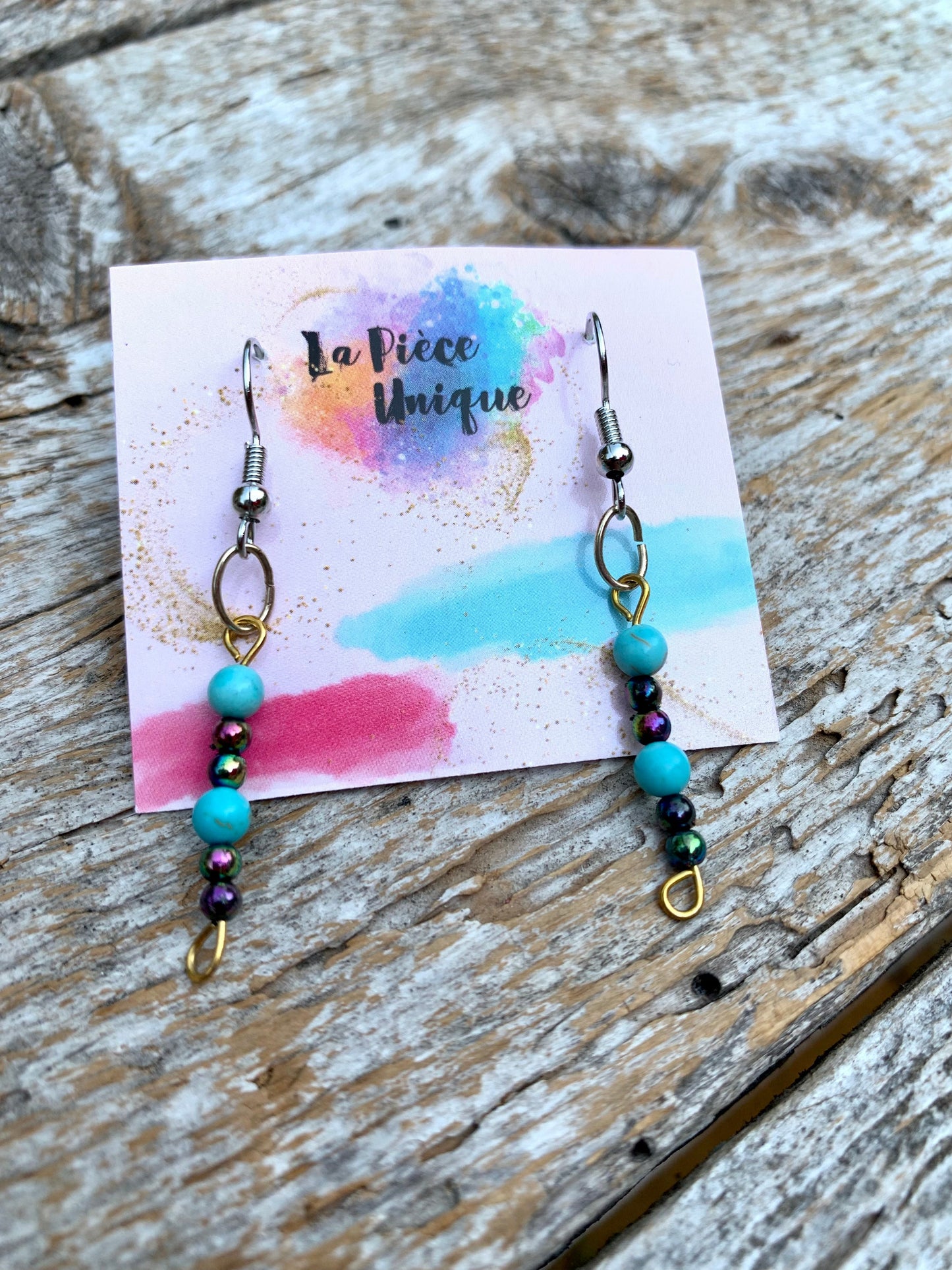 Boucles d’oreilles en perles - Moyennes ( +/- 3cm ) par La Pièce Unique