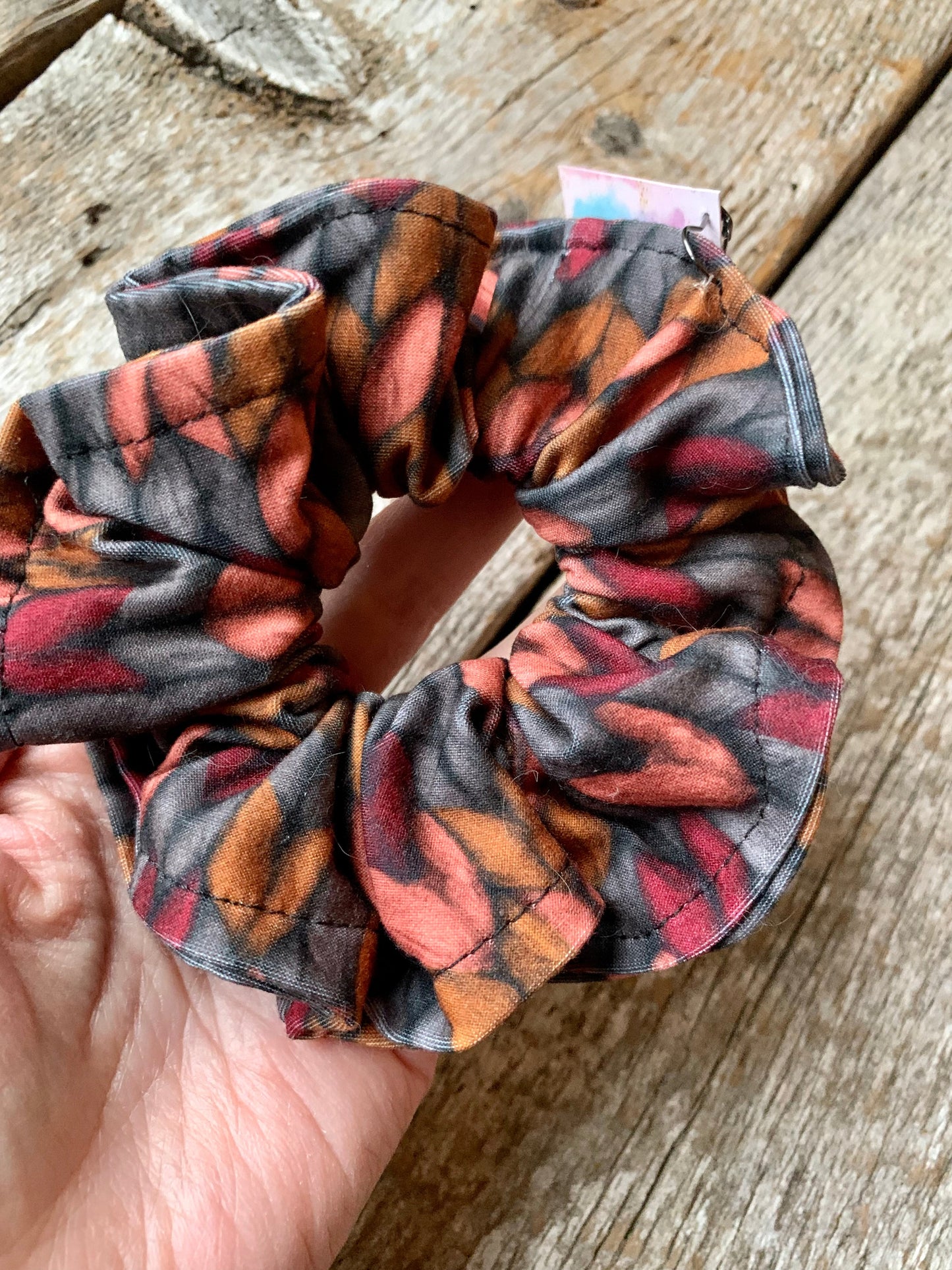 Chouchou - Mailles orange, brun & rouge - Par La Pièce Unique - Élya