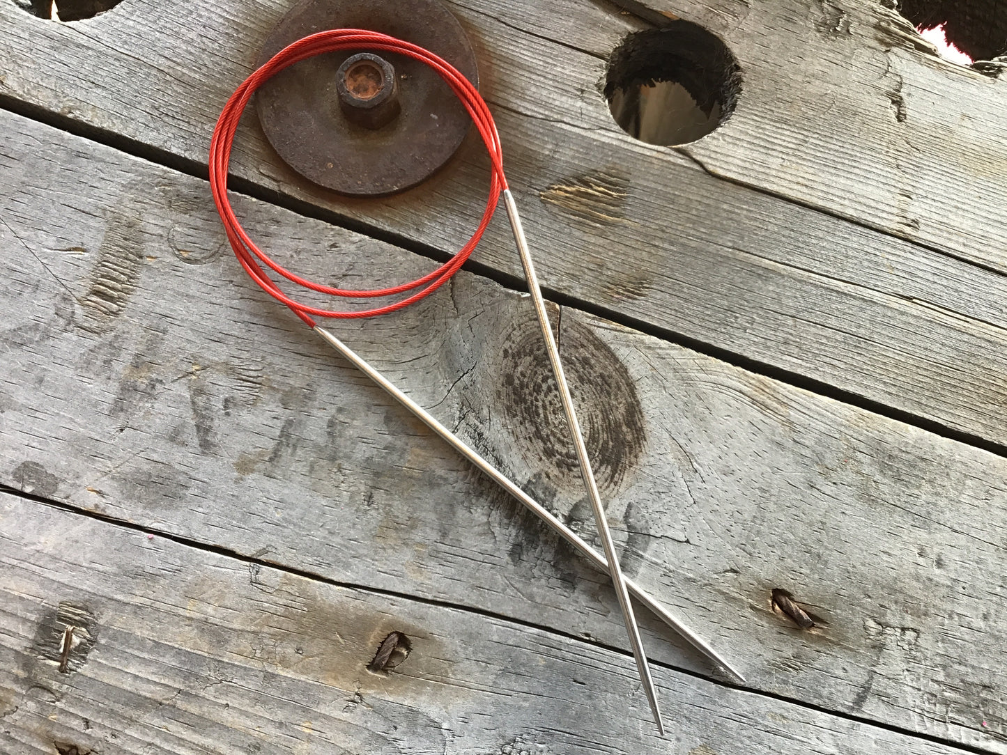 ChiaoGoo Red Lace 32" circulaires fixes / Stainless Steel fixed circular