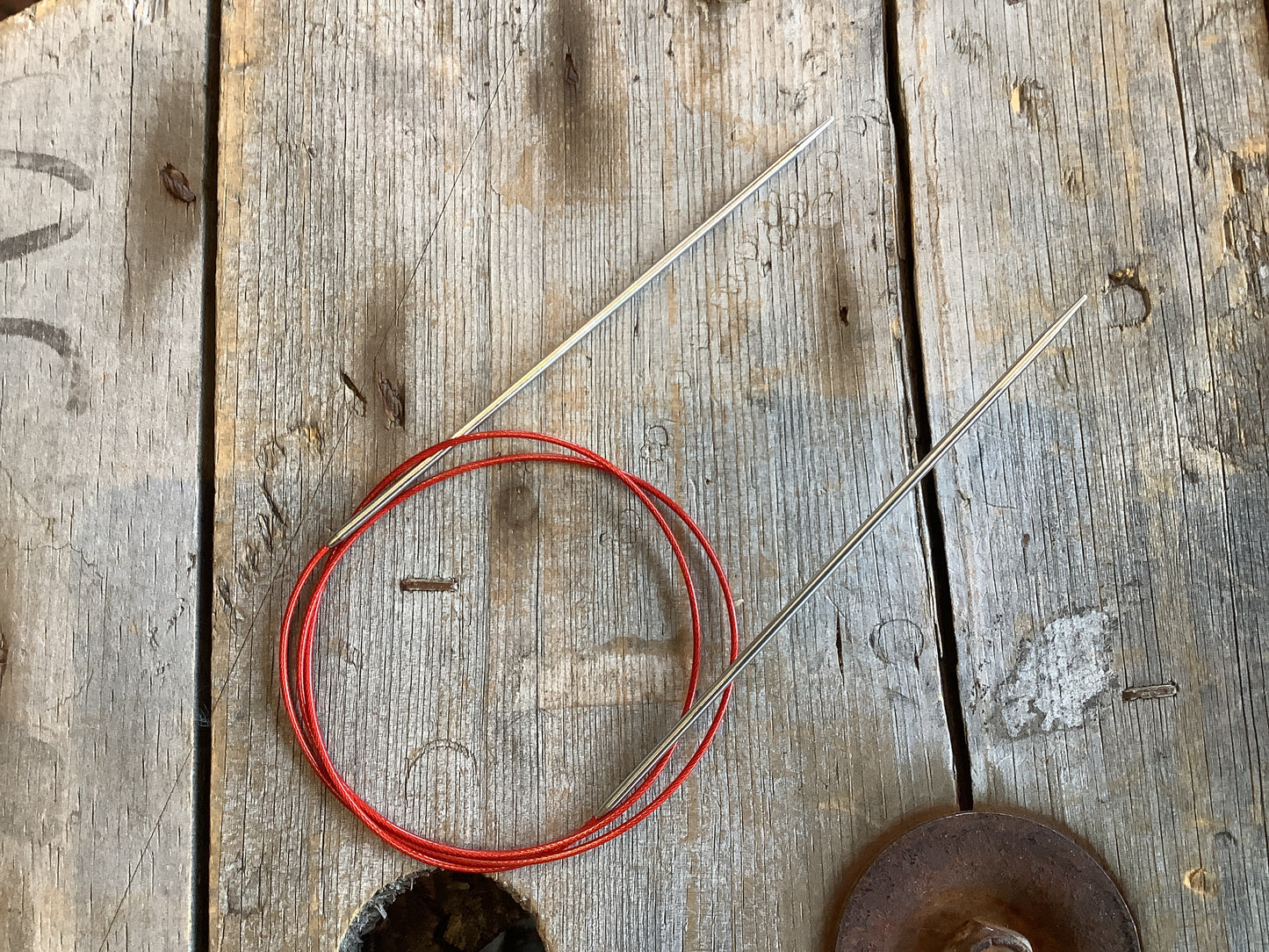 ChiaoGoo Red Lace 32" circulaires fixes / Stainless Steel fixed circular