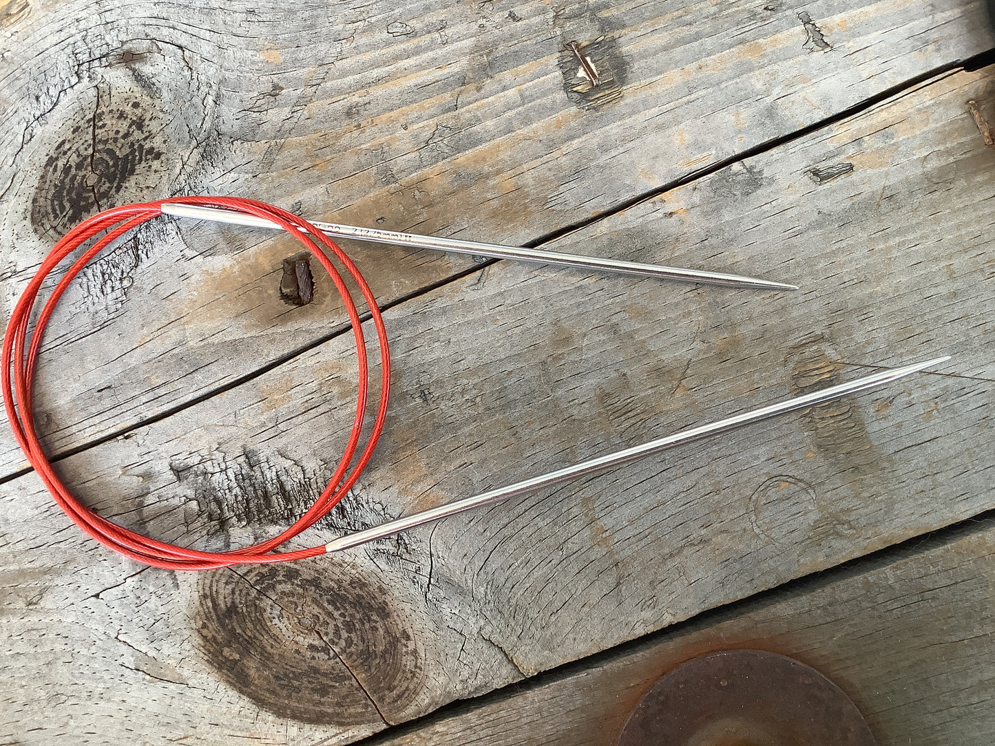 ChiaoGoo Red Lace 32" circulaires fixes / Stainless Steel fixed circular