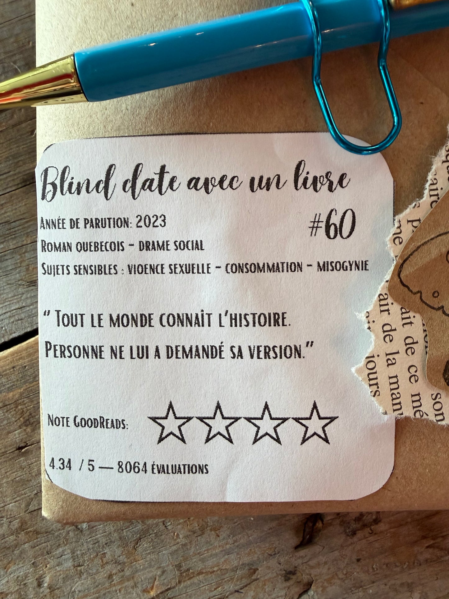 Blind date avec un Livre - #60