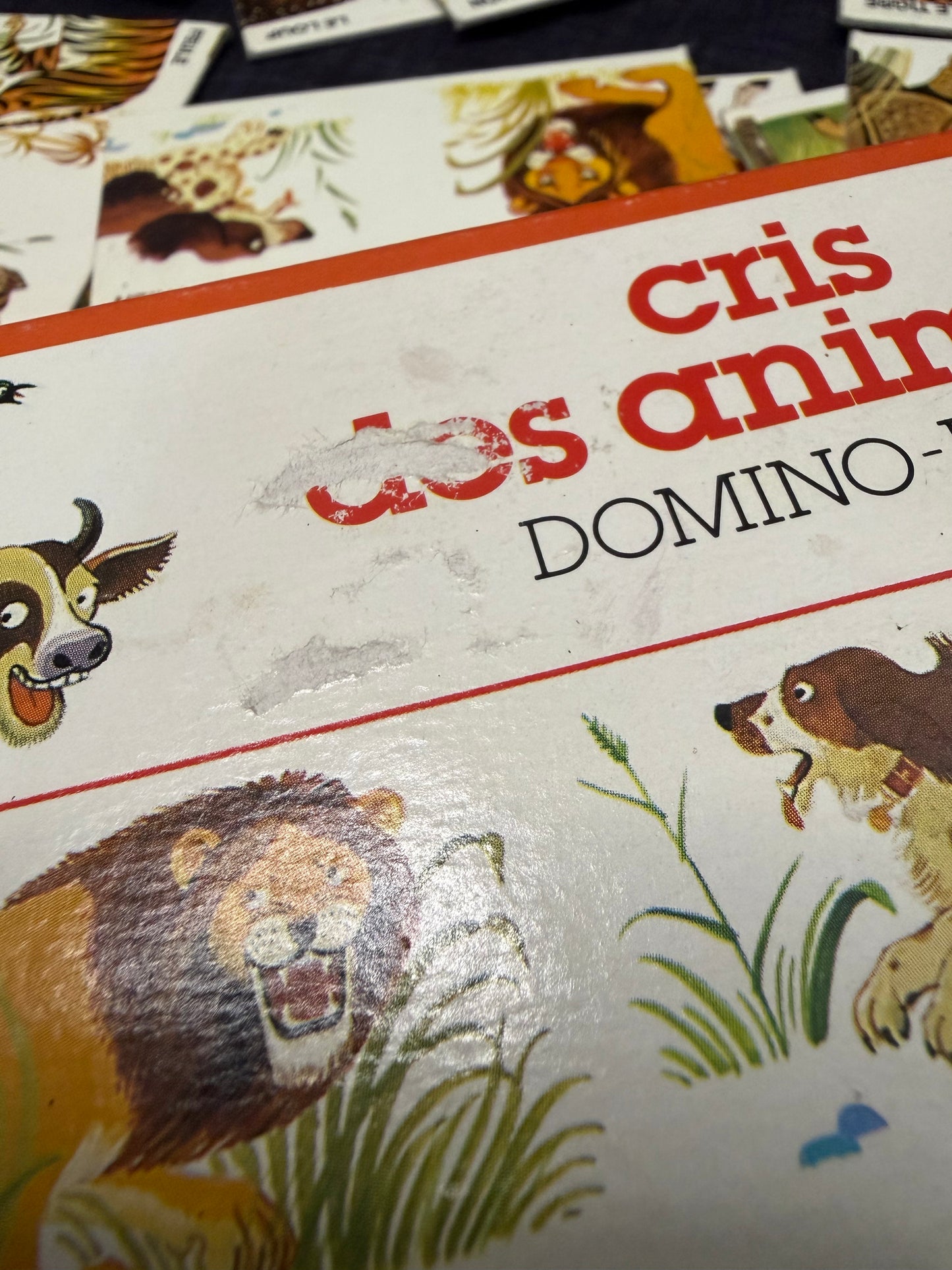Cris des animaux Nathan 1979 – Domino-Puzzle vintage – Jeu éducatif français – 28 pièces complet