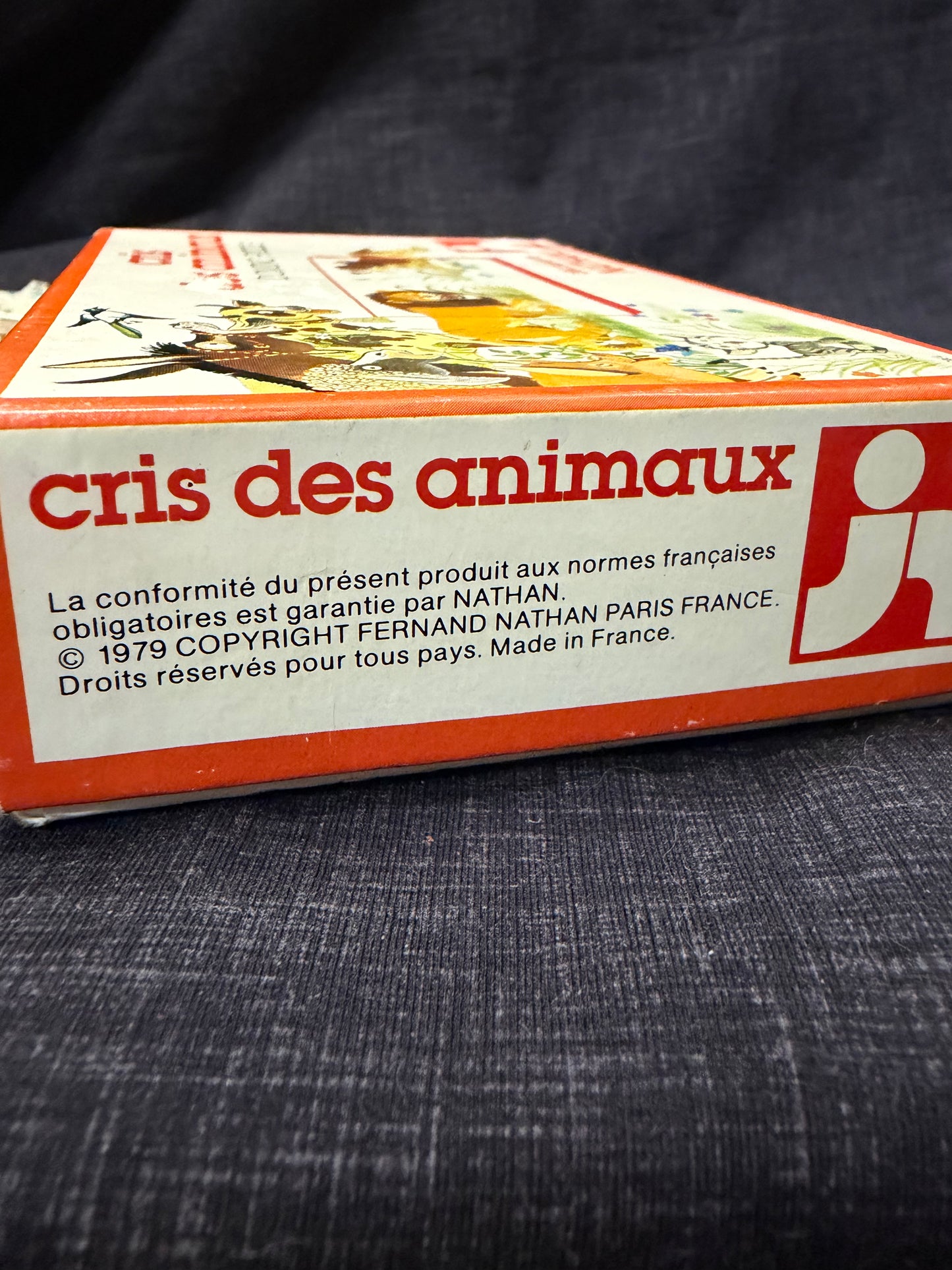 Cris des animaux Nathan 1979 – Domino-Puzzle vintage – Jeu éducatif français – 28 pièces complet