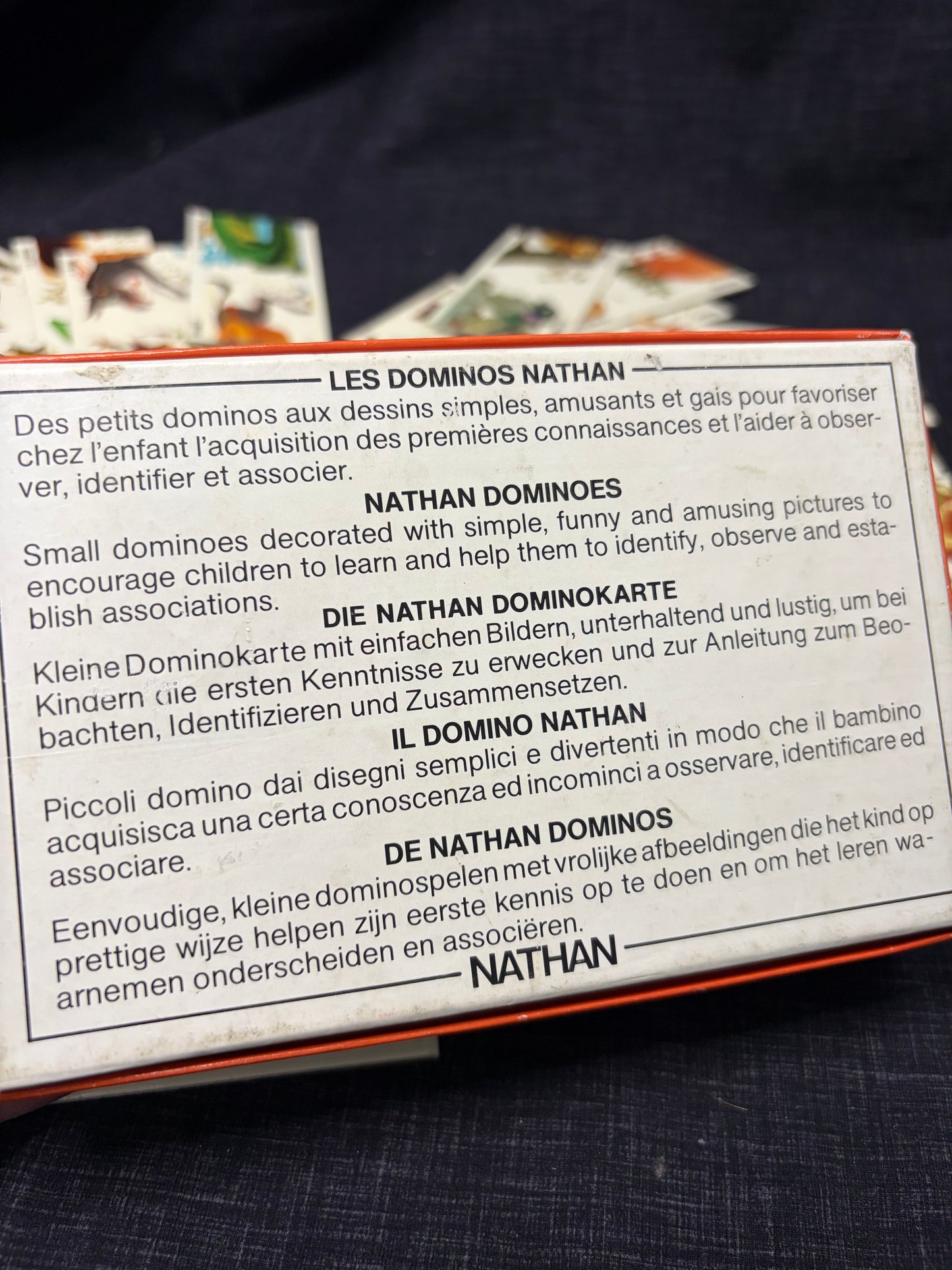 Cris des animaux Nathan 1979 – Domino-Puzzle vintage – Jeu éducatif français – 28 pièces complet