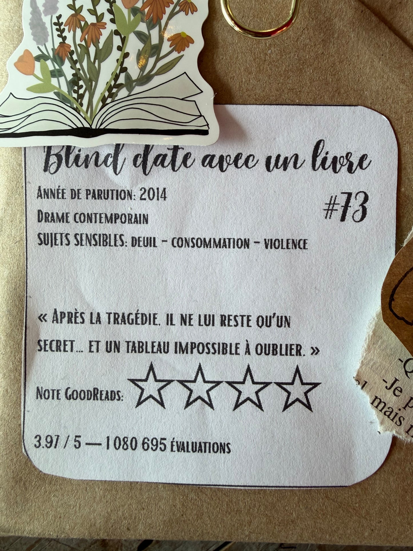 Blind date avec un Livre - #73