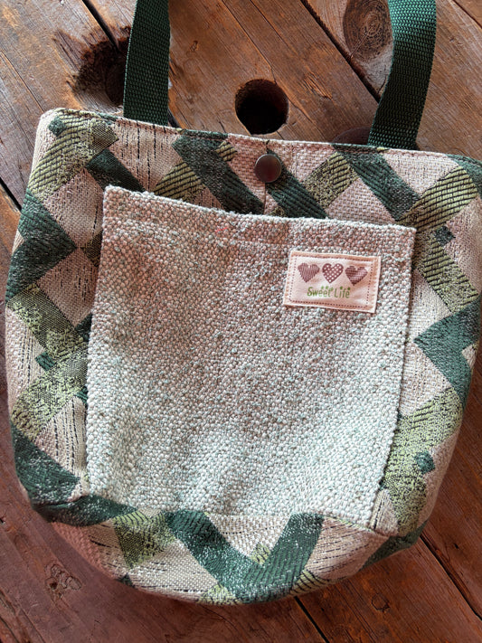 Sac à projet par Simone Gagné - Vert Étiquette Sweet Life
