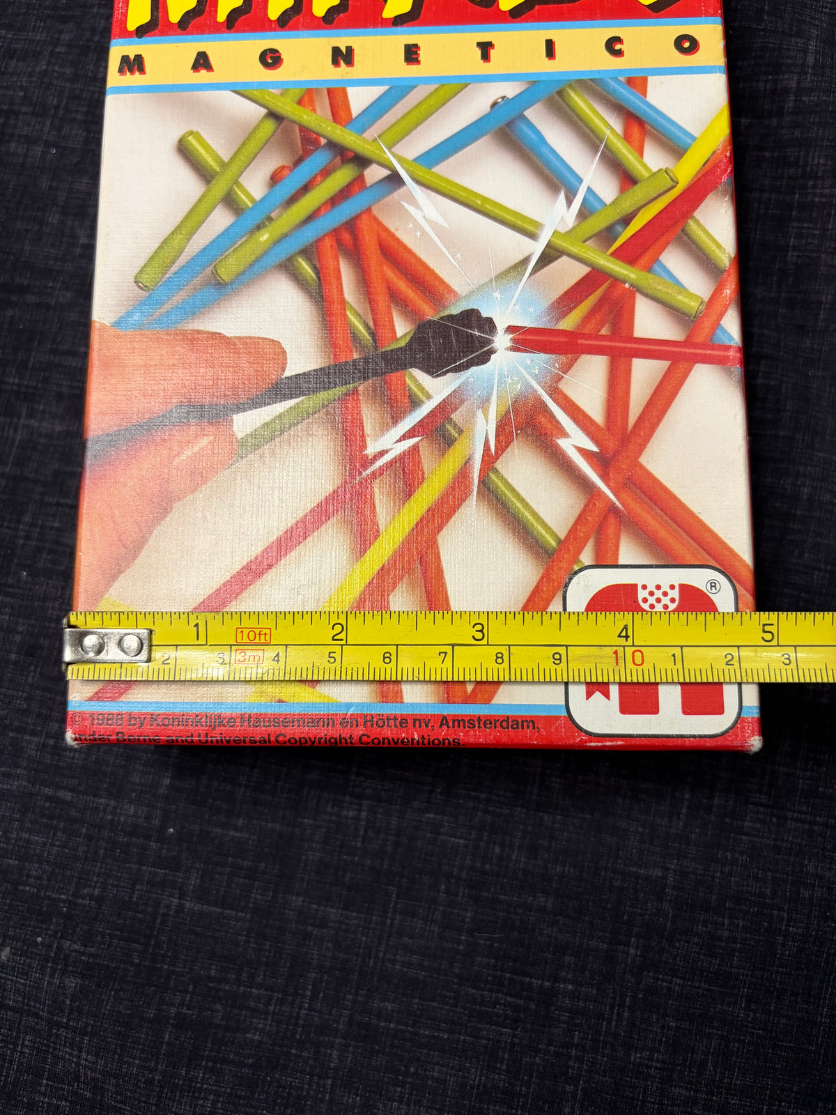 Mikado Magnetico Jumbo 1988 – Jeu vintage de bâtonnets magnétiques – Presque complet - 1 bâtonnet manquant