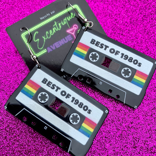 Boucles d’oreilles Cassettes ‘Best of 1980s