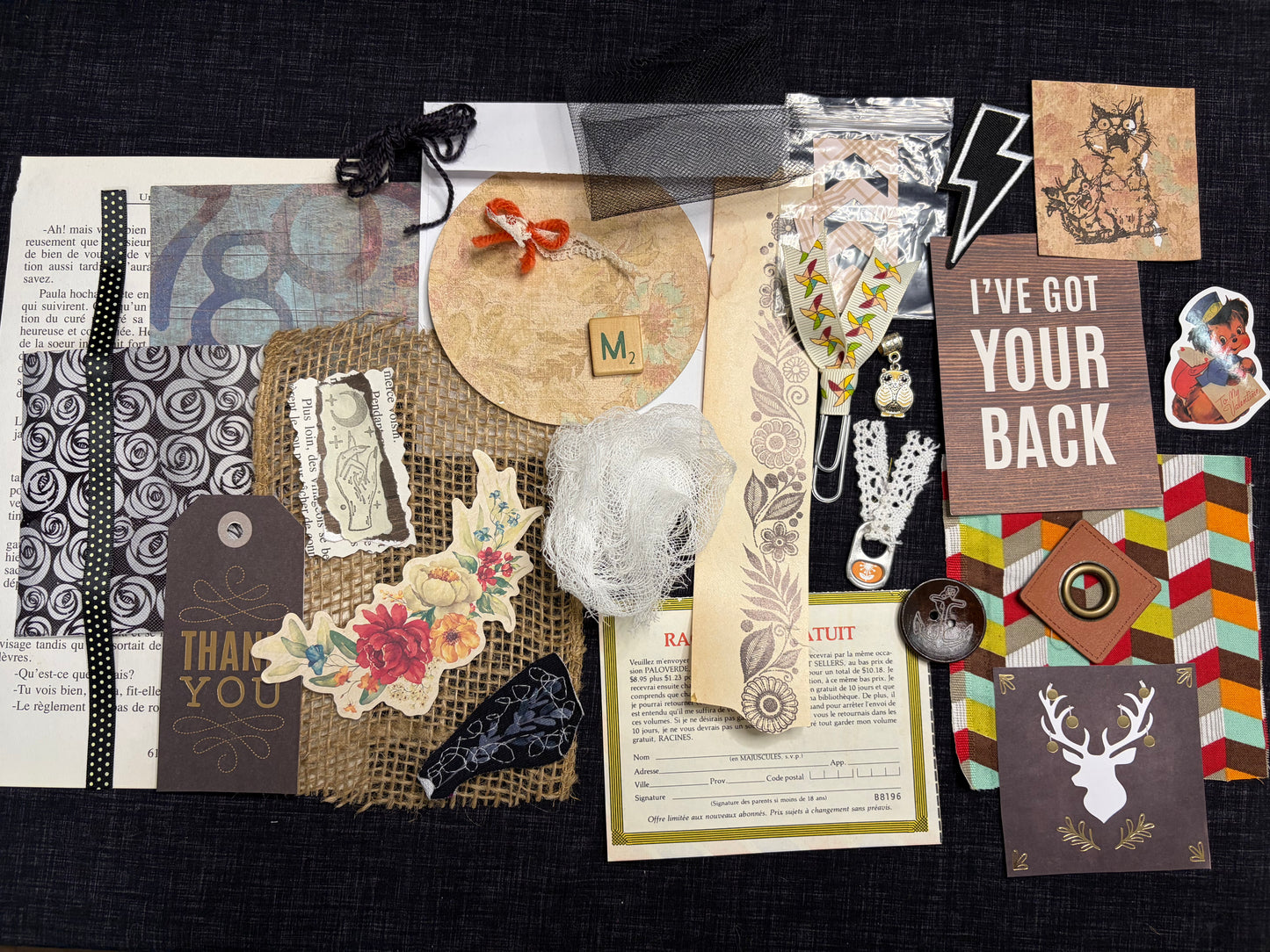 Ensemble de 30 items variés pour junk journal et +