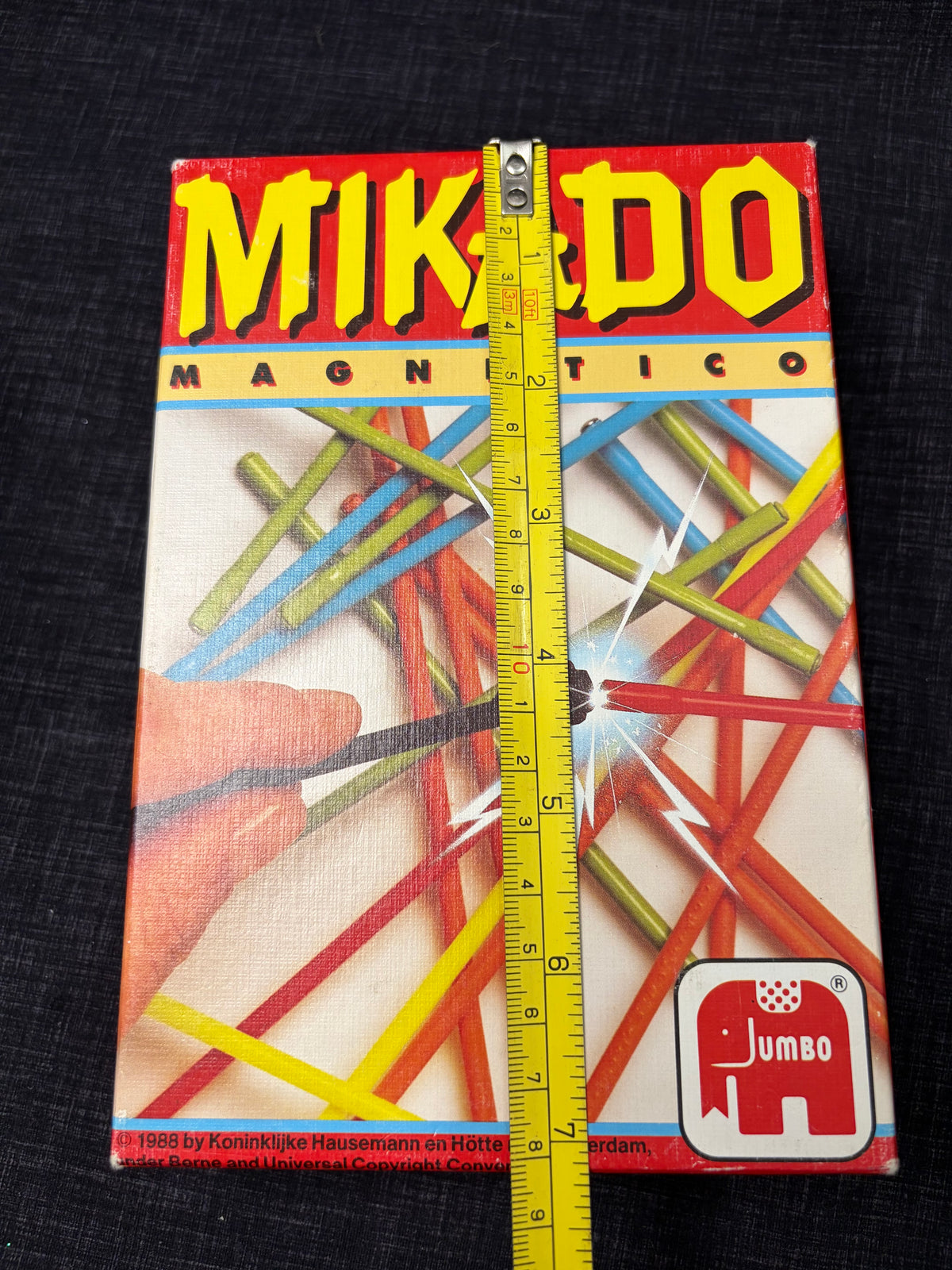 Mikado Magnetico Jumbo 1988 – Jeu vintage de bâtonnets magnétiques – Presque complet - 1 bâtonnet manquant
